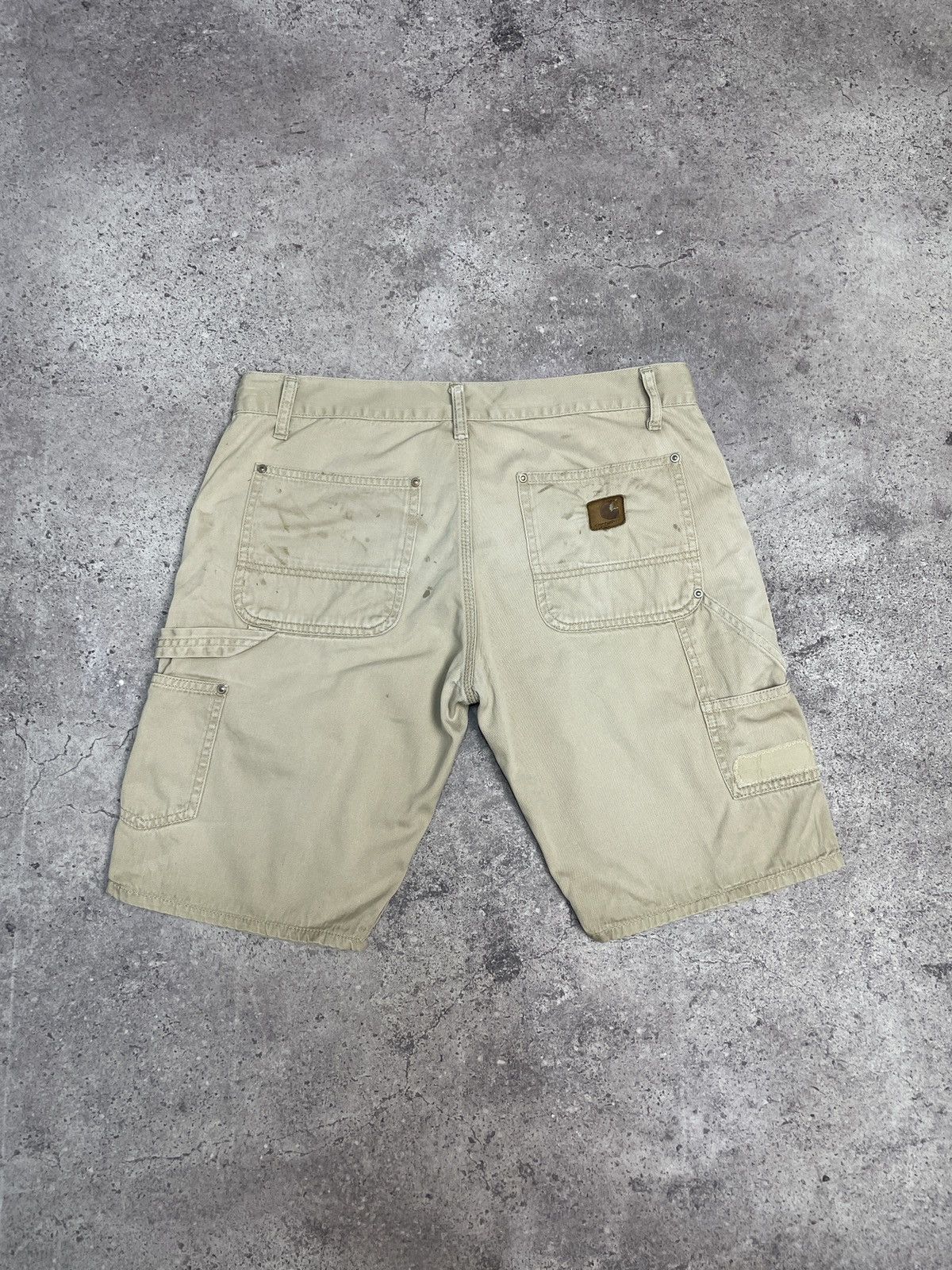 Carhartt Vintage Carhartt Wip Double Knee Single Cargo Shorts Pants Size US 31 - 1 Thumbnail