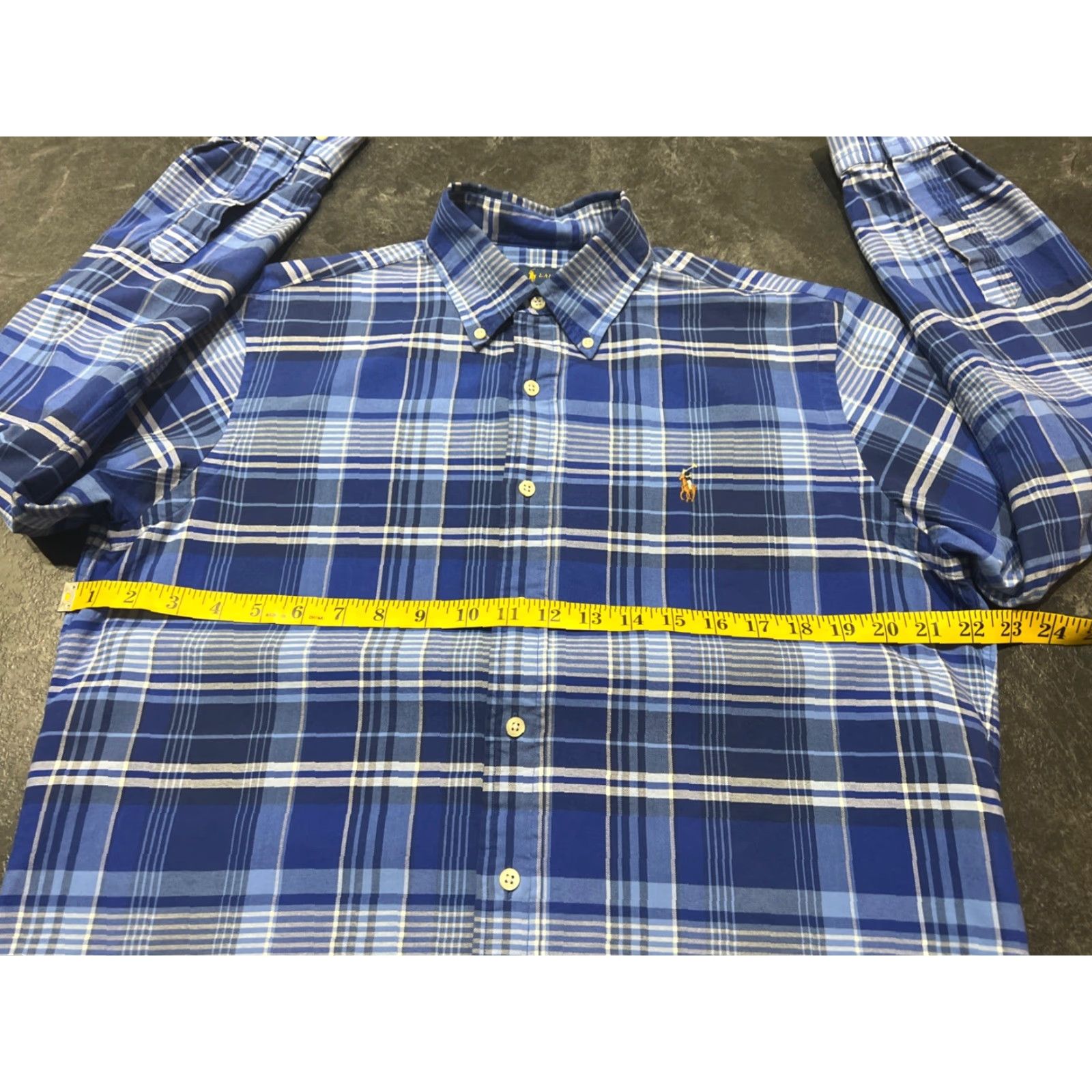 Ralph Lauren Ralph Lauren Shirt Men Button-Up Plaid Blue Long Sleeve M Size US M / EU 48-50 / 2 - 7 Thumbnail