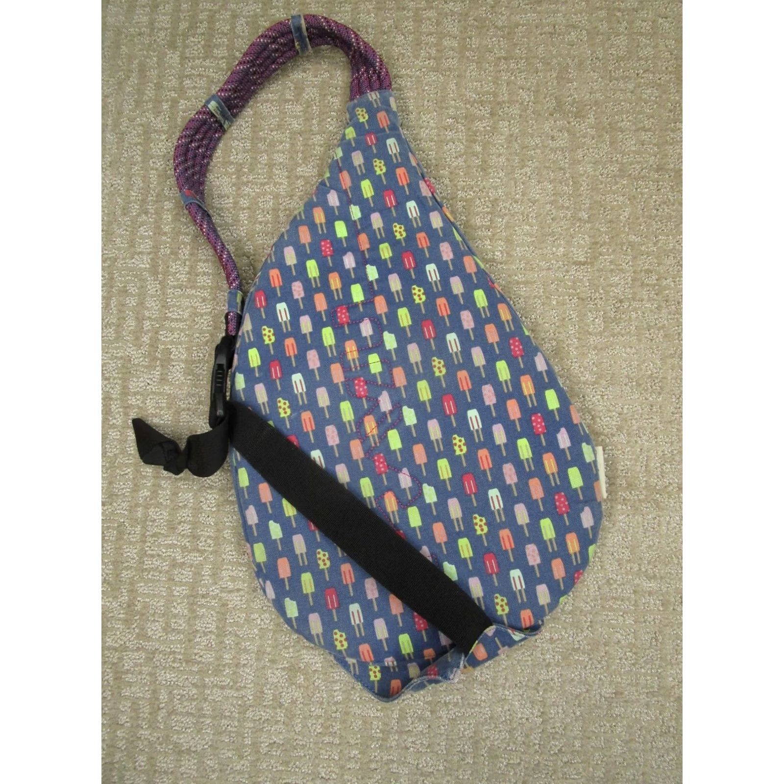 KAVU KAVU Rope Sling Bag Womens Medium Blue Popsicle Print Crossbody Backpack Size ONE SIZE - 2 Thumbnail