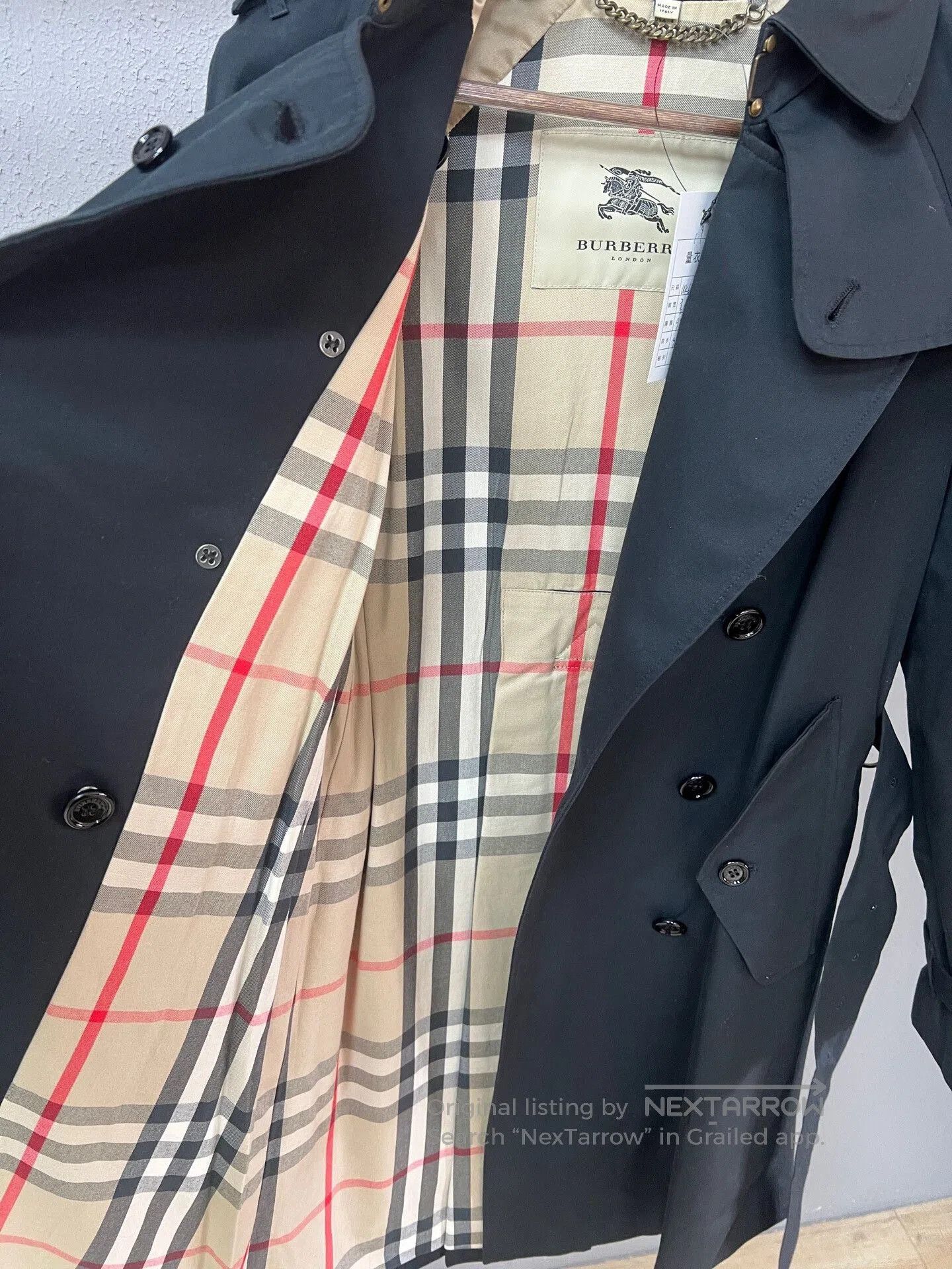 Burberry Burberry Inner Check Trench Coat. Size XXS / US 00 / IT 34 - 3 Thumbnail