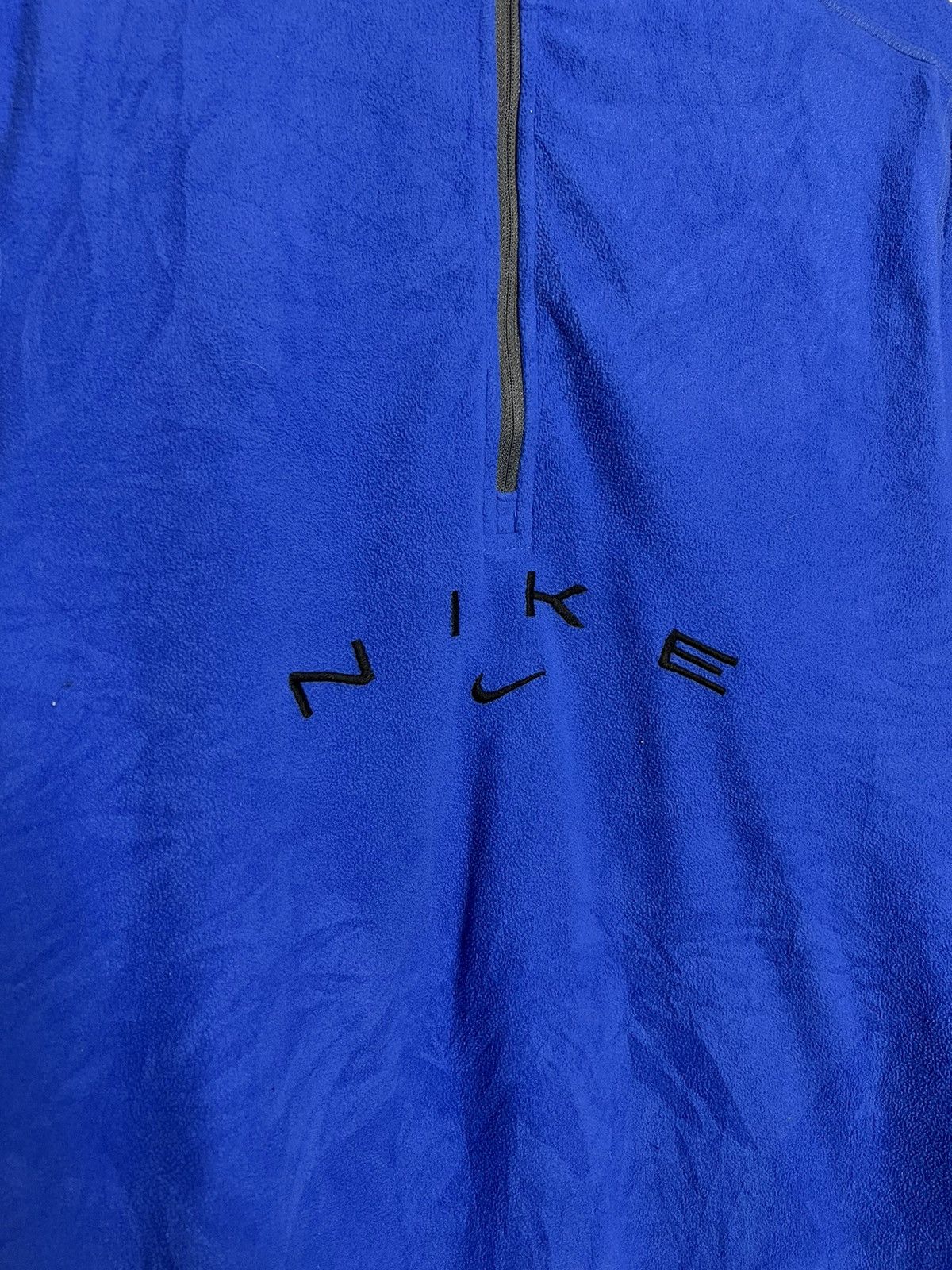 Nike Nike Vintage Sweatshirt Fleece Big Logo 1/3 Zip 90s Size US M / EU 48-50 / 2 - 2 Thumbnail