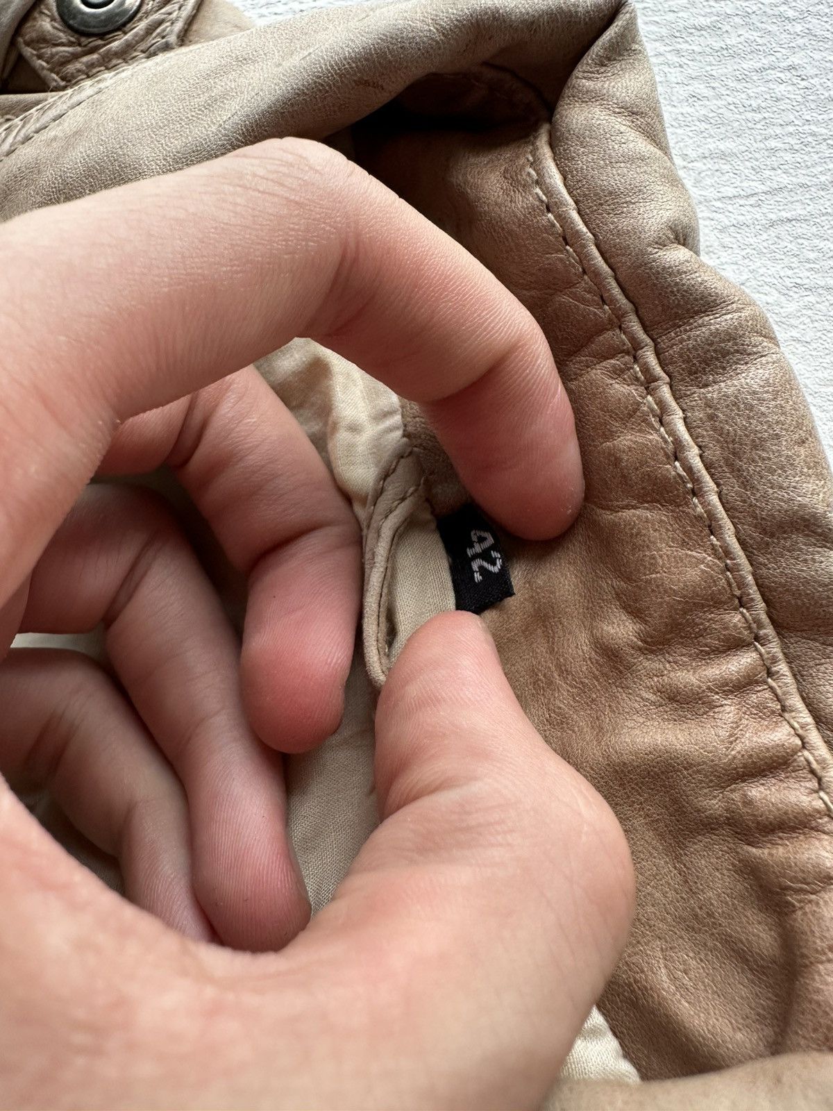 Vintage 🚨AVANT-GARDE BROWN Rick Owen’s Opium Y2K LEATHER JACKET Size M / US 6-8 / IT 42-44 - 9 Thumbnail