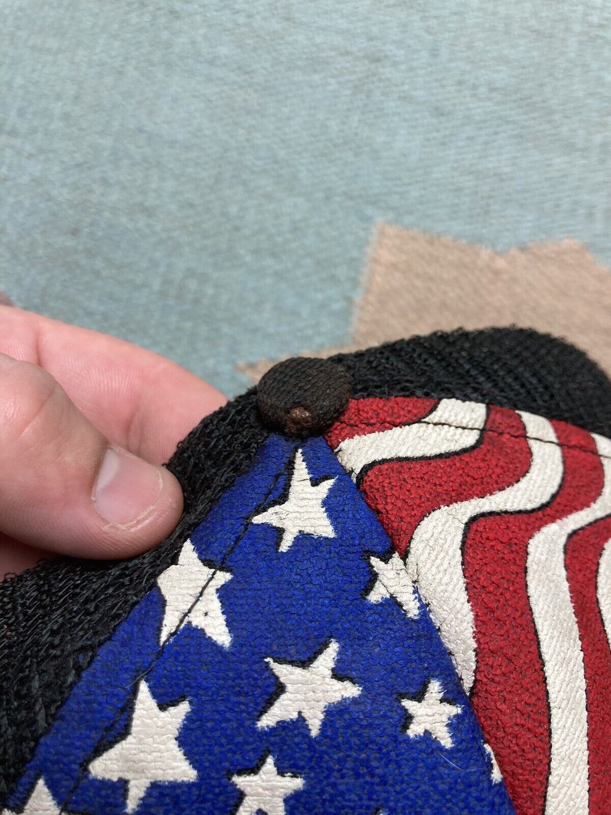 Vintage trucker hat don’t ruffle my feathers USA American flag eagle Size ONE SIZE - 4 Thumbnail