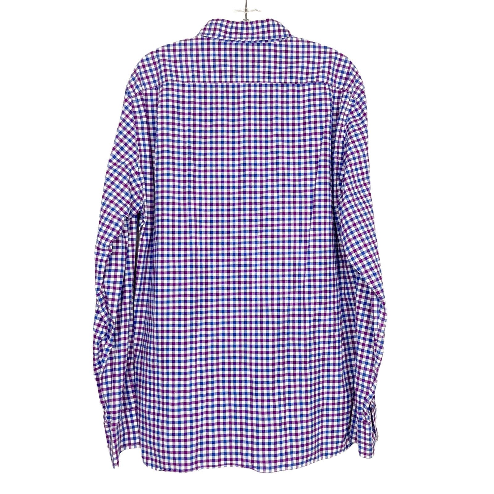 J.Crew J. Crew Purple Blue White Plaid Long Sleeve Button Down Sz L Size US L / EU 52-54 / 3 - 5 Thumbnail