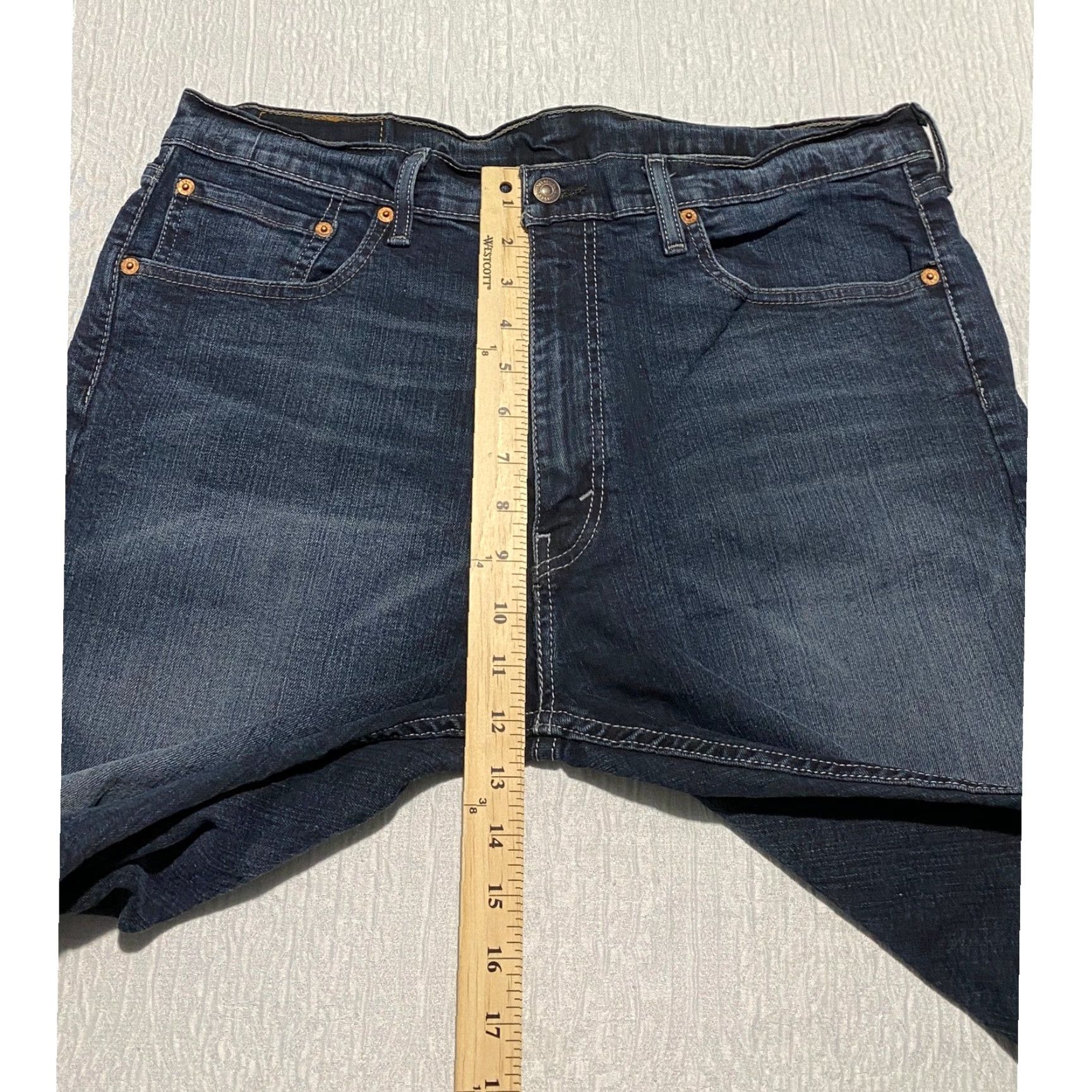 Levi's Levi's 505 Regular Fit Jeans 36×32 Dark Wash Denim Pants Whiskers Faded Denim Jeans Men Blue 505 Regular Fit Prepped 5-Pocket Vintage No Size US 36 / EU 52 - 8 Thumbnail