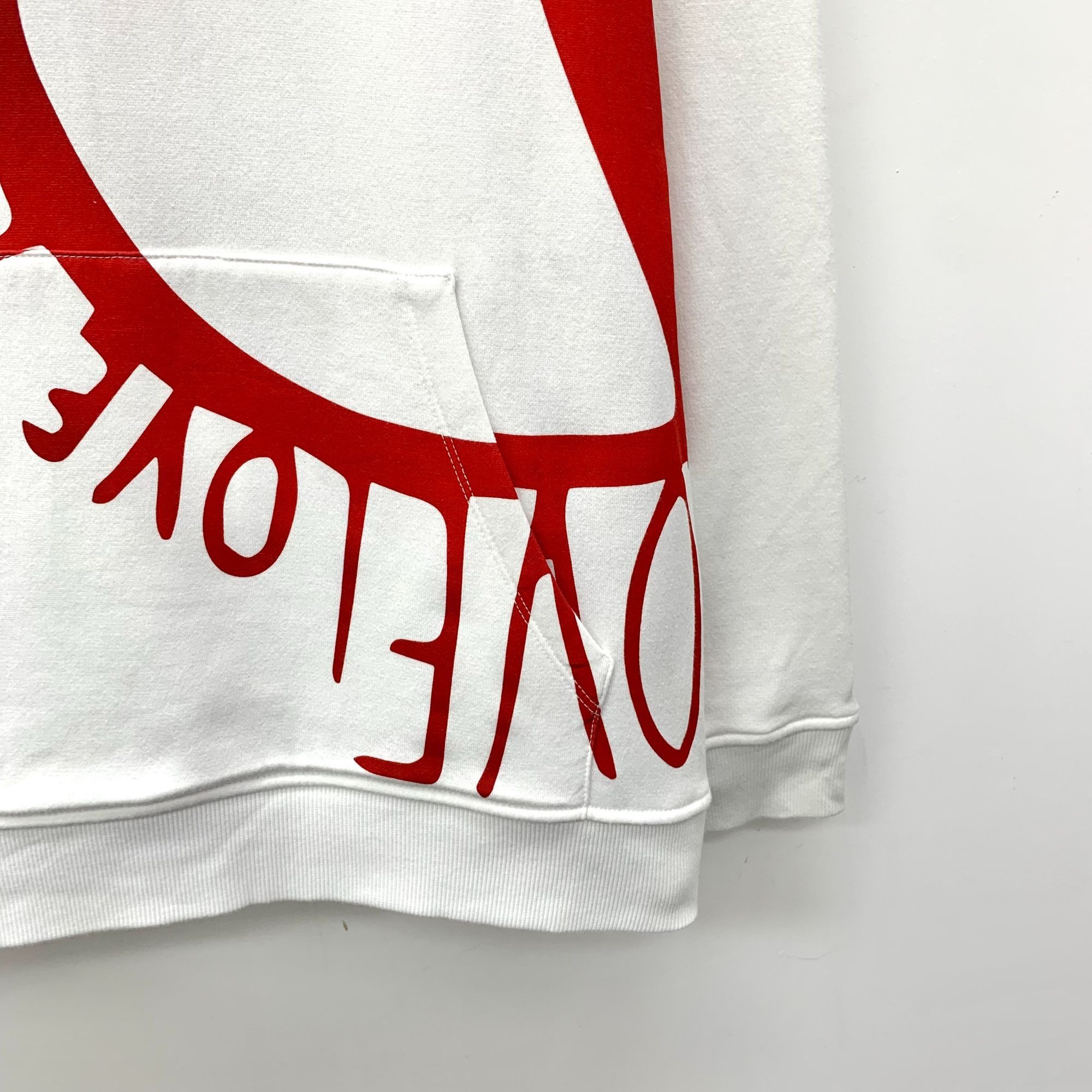 Valentino Valentino White & Red Graphic Love Print Hoodie Cotton Long- Size S / US 4 / IT 40 - 6 Thumbnail