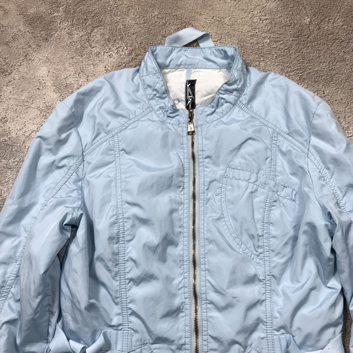 Vintage Vintage Y2K Light Blue Cropped Bomber Jacket Streetwear S Size S / US 4 / IT 40 - 2 Thumbnail