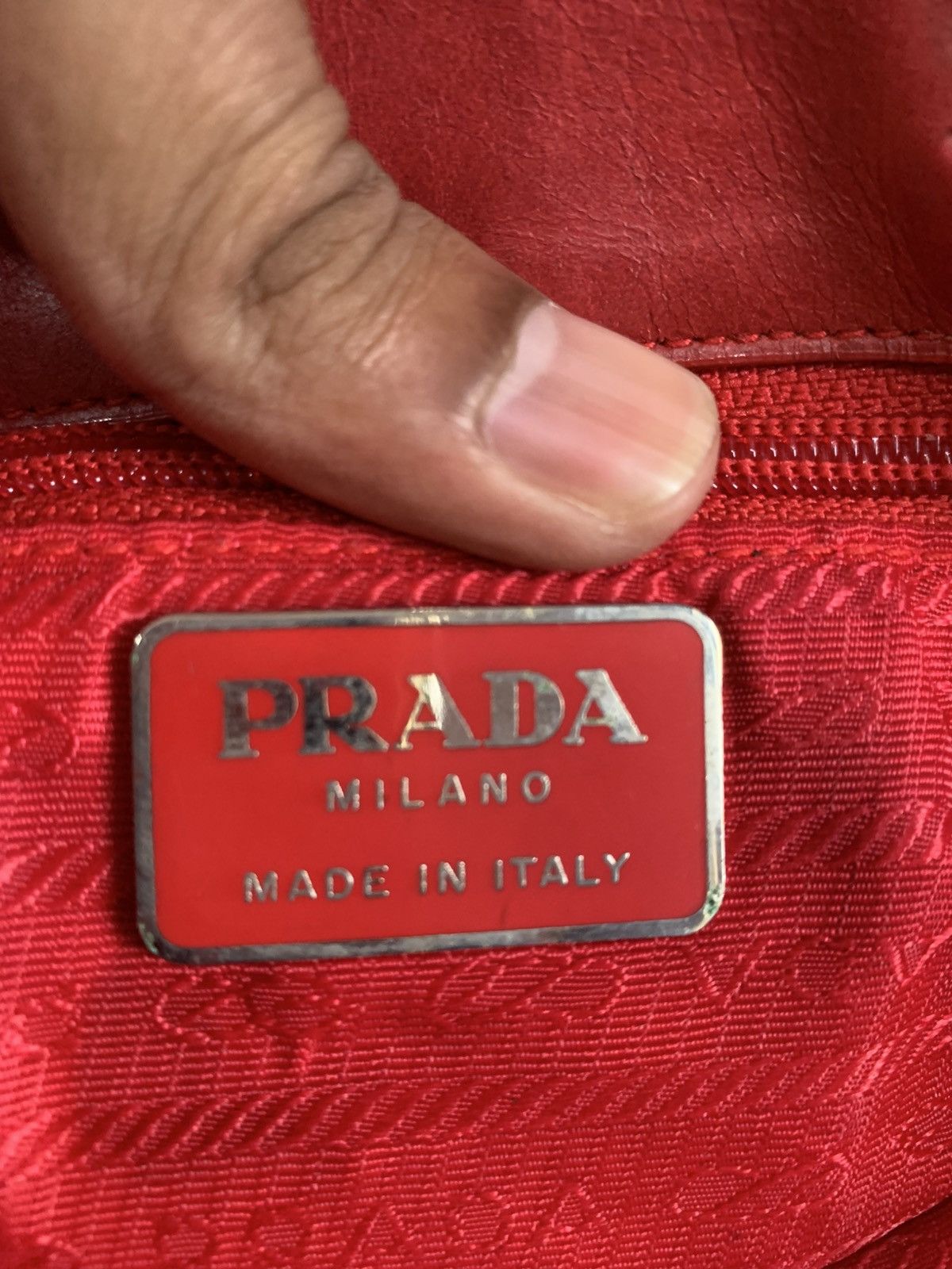 Prada Prada Linea Rossa Incrusted Leather Rosso Bag SS 1998 Size ONE SIZE - 10 Thumbnail