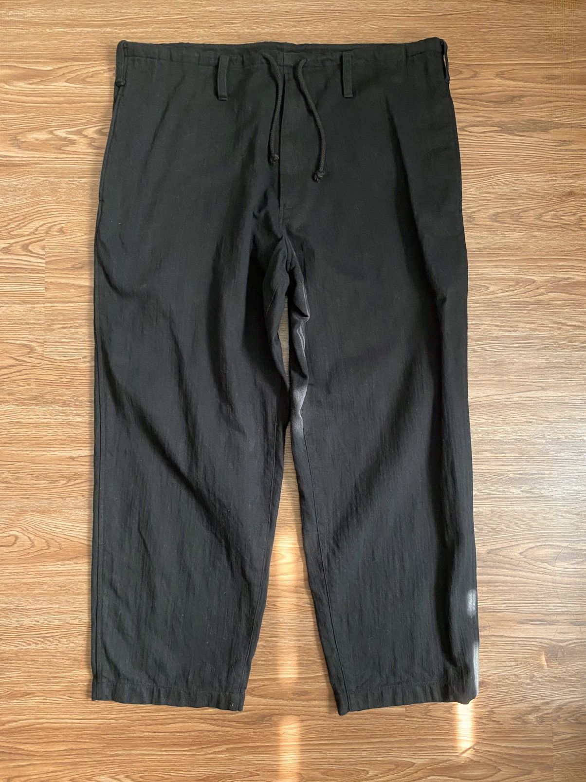 Yohji Yamamoto Yohji Yamamoto Pour Homme Cotton Twill Easy Pants AW16 Size US 33 - 2 Thumbnail