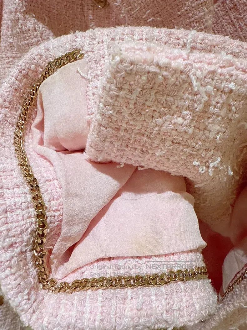 Chanel Chanel 21S Spring and Summer Cherry Blossom Pink Tweed Sil Size XS / US 0-2 / IT 36-38 - 6 Thumbnail