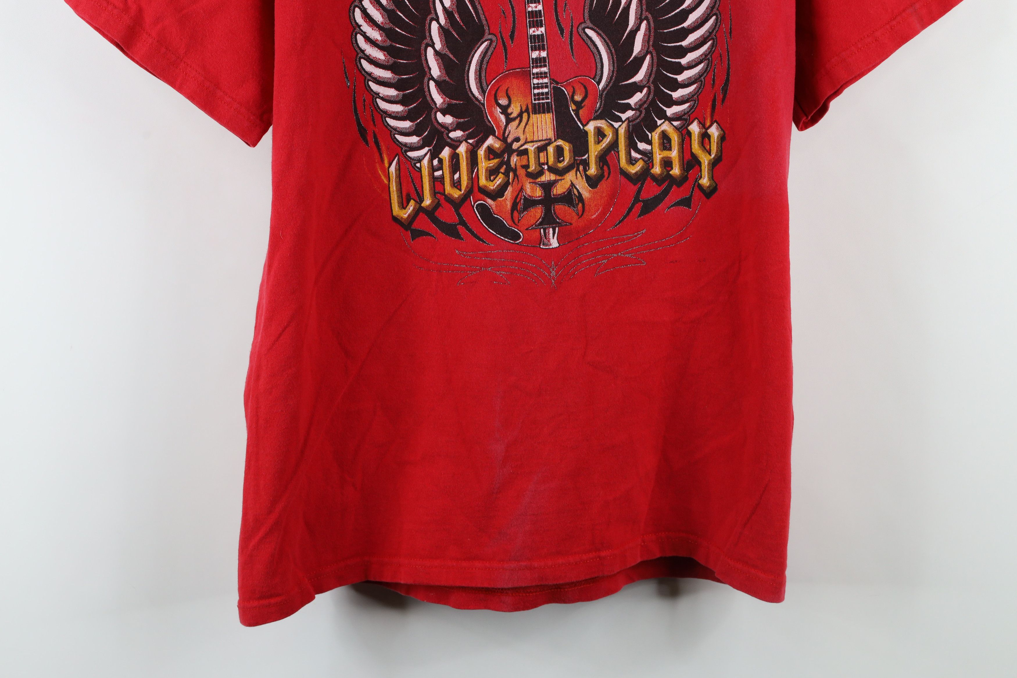 Vintage Vintage 90s Y2K Streetwear Skull Iron Cross Tribal T-Shirt Size US M / EU 48-50 / 2 - 3 Thumbnail