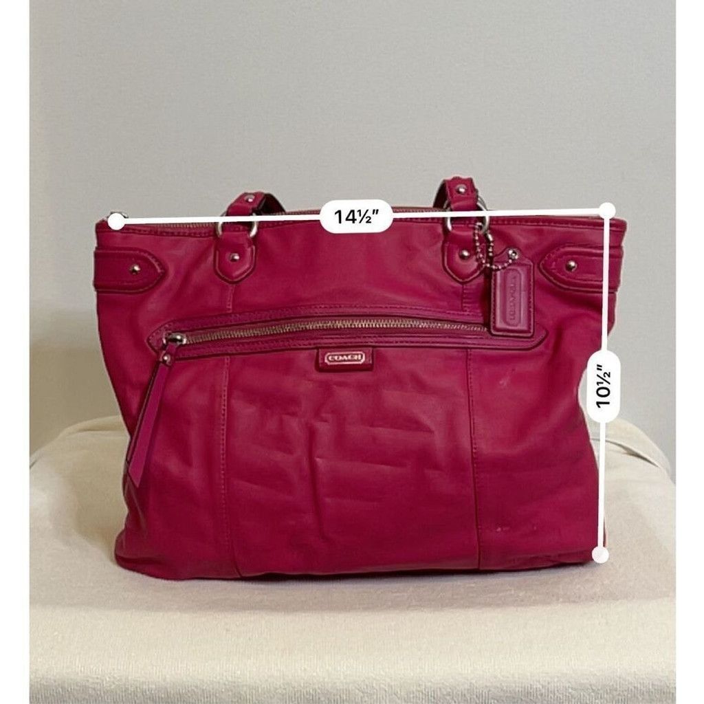 Coach VTG COACH Daisy Magenta Leather Emma Shoulder Bag F23973 Size ONE SIZE - 11 Thumbnail