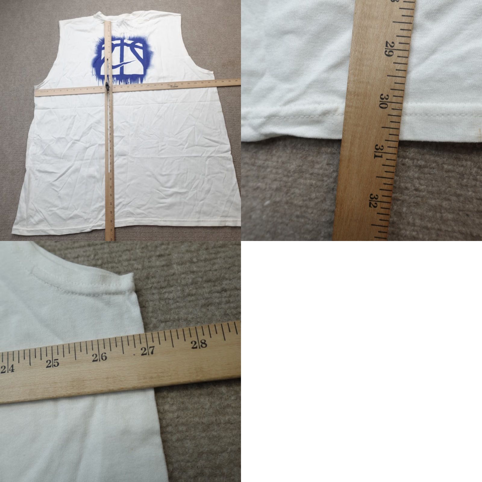 Nike VINTAGE Nike Shirt 2XL White Center Swoosh Hoops Double Sided Old Stock NEW Size US XXL / EU 58 / 5 - 8 Thumbnail