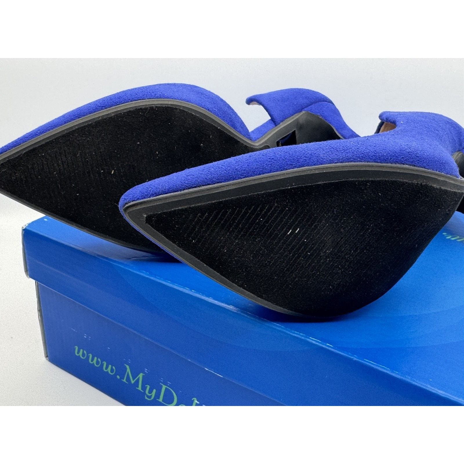 Other My Delicious Shoes Women’s Stephanie Blue Faux Suede Pumps Size US 7 / IT 37 - 9 Thumbnail