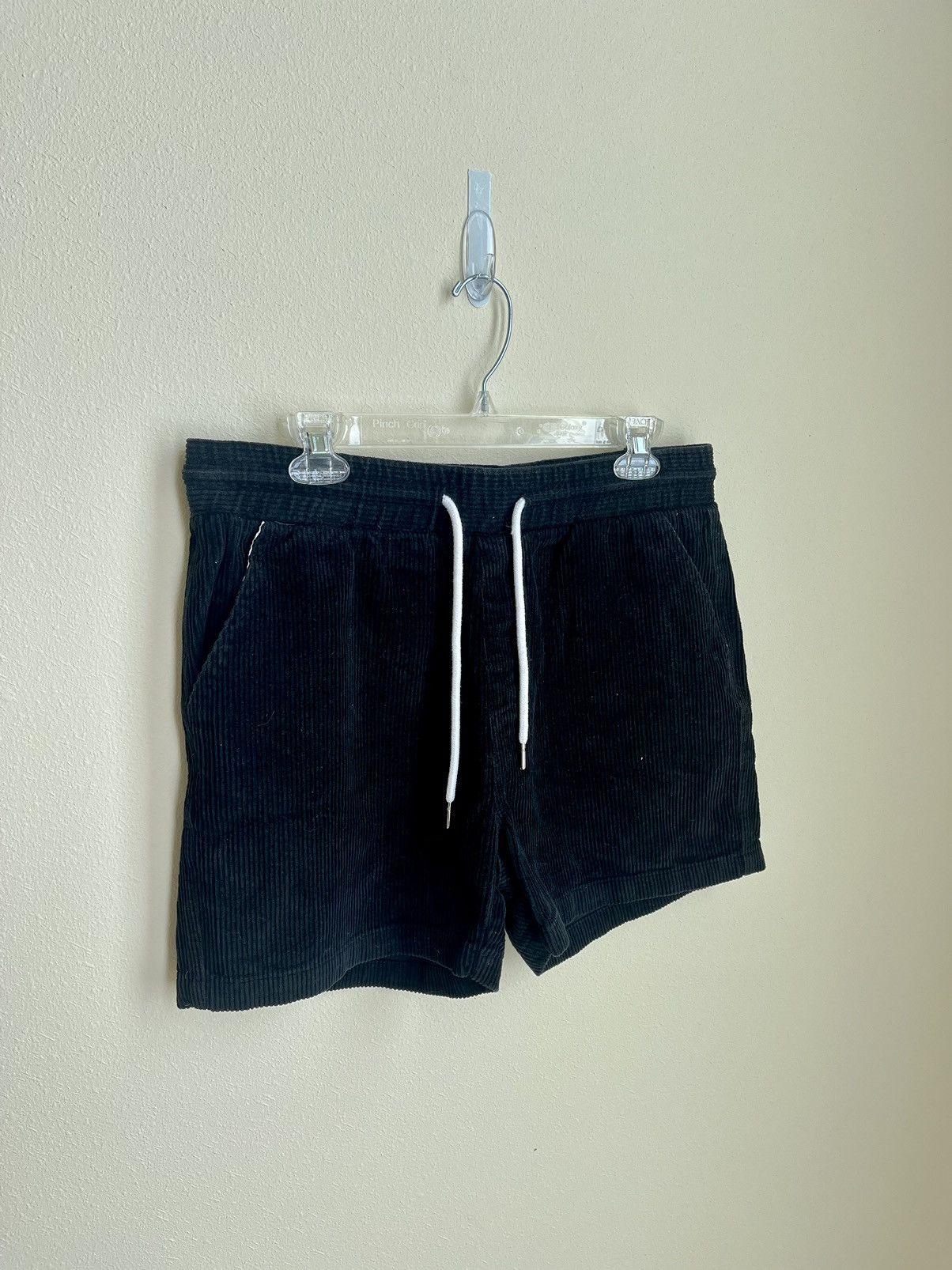 Other Drawstring Corduroy Shorts Black Size L Size US 34 / EU 50 - 2 Thumbnail