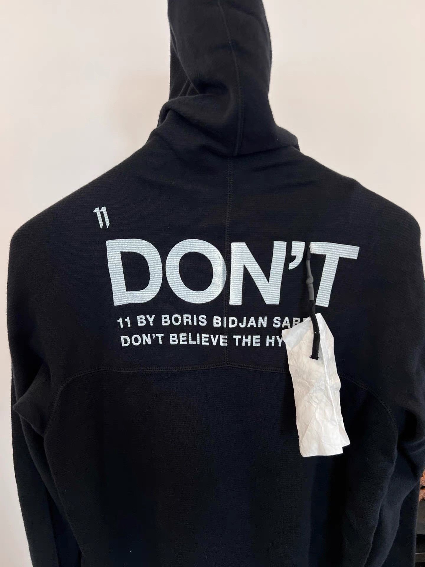 11 By Boris Bidjan Saberi 11by BBS Text Graphic Integrated Mask Hoodie K35 Size US XS / EU 42 / 0 - 3 Thumbnail