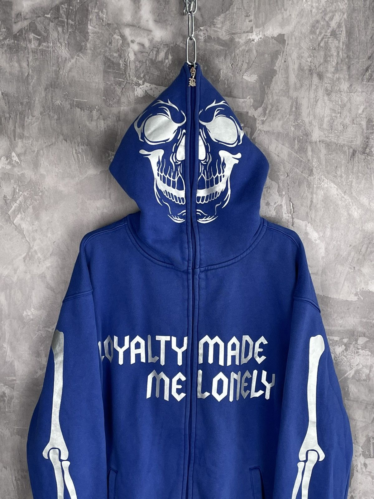 If Six Was Nine × Japanese Brand × Le Grande Bleu (L.G.B.) Vintage “Loyalty Made Me Lonely” Full Zip Skeleton Hoodie Size US M / EU 48-50 / 2 - 2 Thumbnail