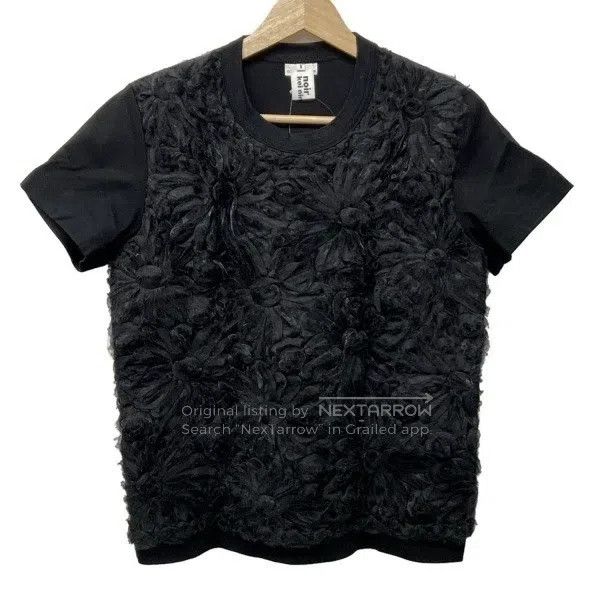 Comme des Garçons Flower Top COMME DES GARCONS BLACK & PURPLE FLORAL FLORAL PADDED WRAP TOP 1996