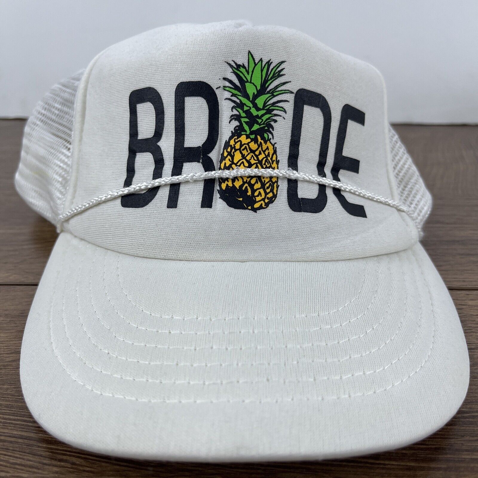 Other Bride Hat Pineapple Bride Hat White Hat Adjustable Adult Siz Size ONE SIZE - 2 Thumbnail
