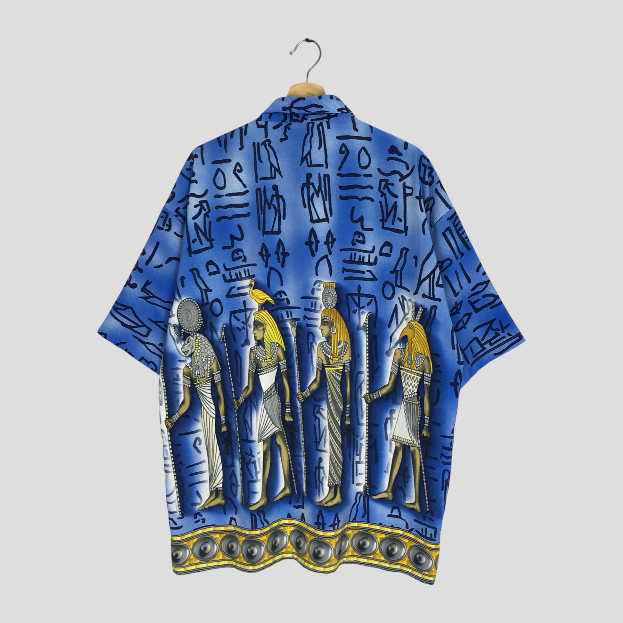 Arts & Science Vintage Retro Baroque Overprinted Graphic Shirt Blue Size US XL / EU 56 / 4 - 2 Thumbnail