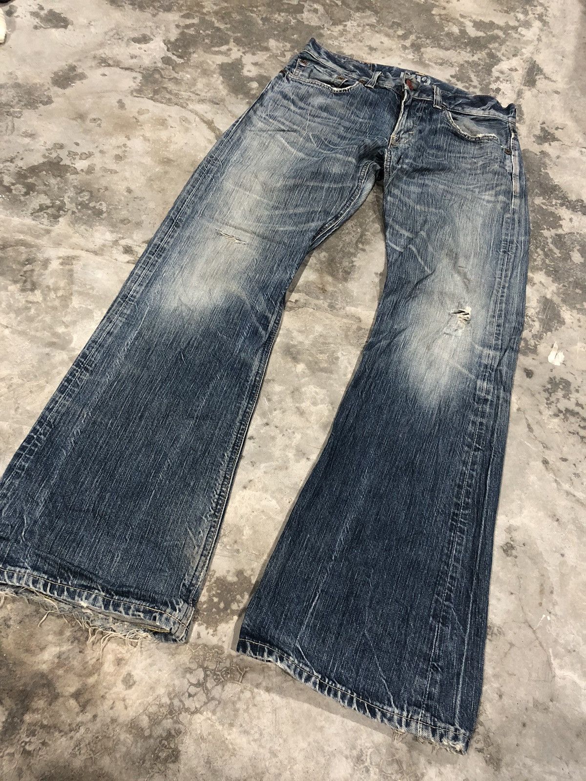 Edwin Flare ‼️ Megarare 503 Edwin Denim Jeans Size US 31 - 4 Thumbnail