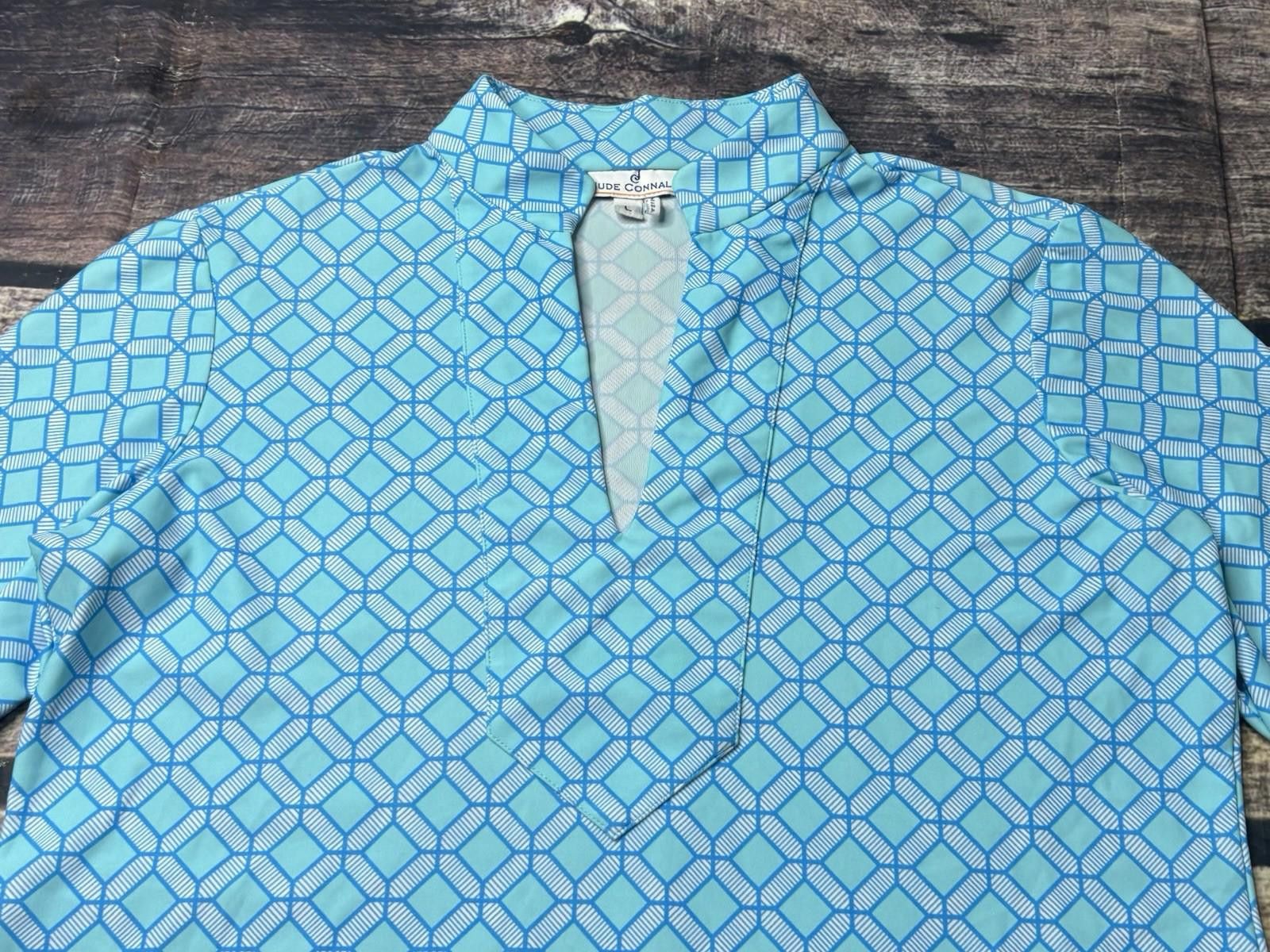 Other Jude Connally Dress Womens Large Shift V-Neck Geometric USA Size L / US 10 / IT 46 - 4 Thumbnail