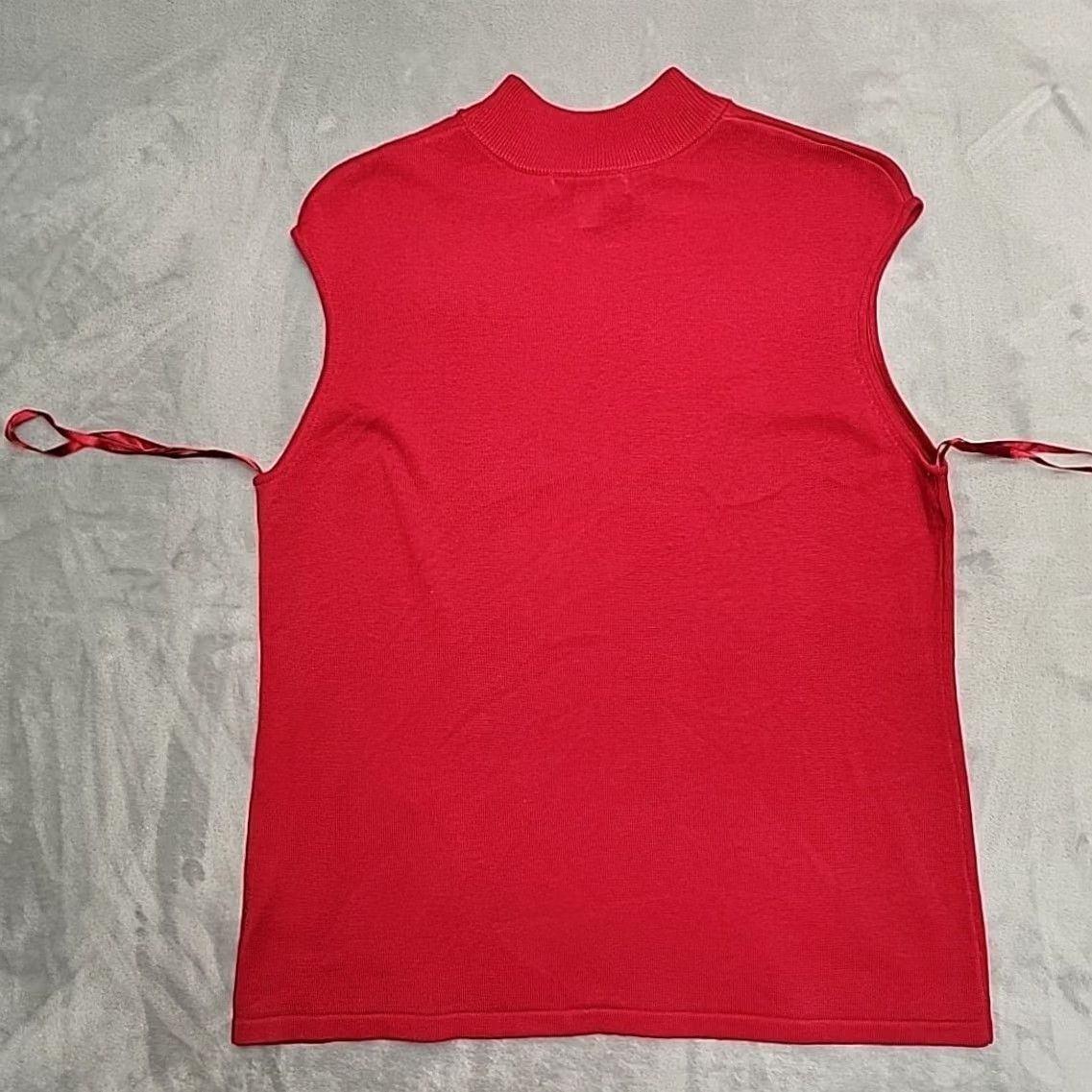 Coldwater Creek Coldwater Creek Top Womens L Red Mock Neck Sleeveless Silk Blend Minimal Classic Size L / US 10 / IT 46 - 5 Thumbnail