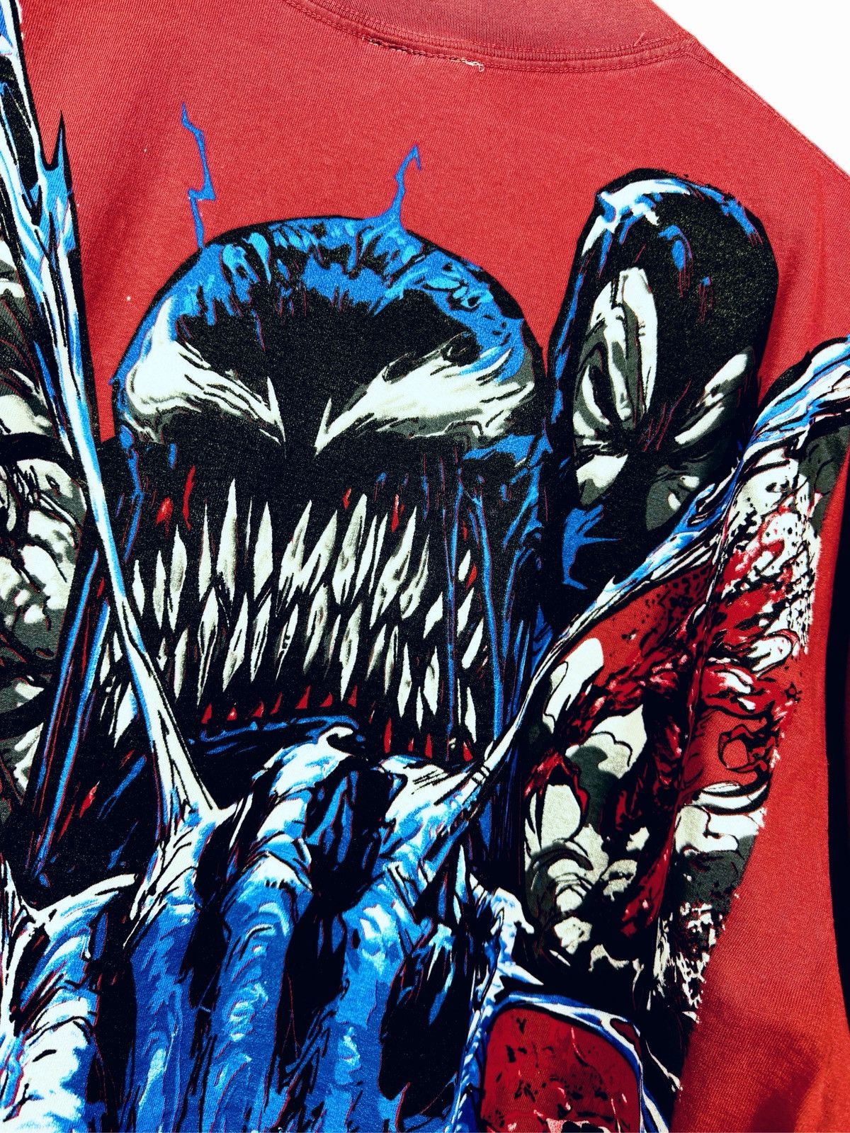 Marvel Comics VINTAGE RUSH KNULL VENOM SPIDERMAN CARNAGE FADED RED TEE VTG Size US XXL / EU 58 / 5 - 6 Thumbnail
