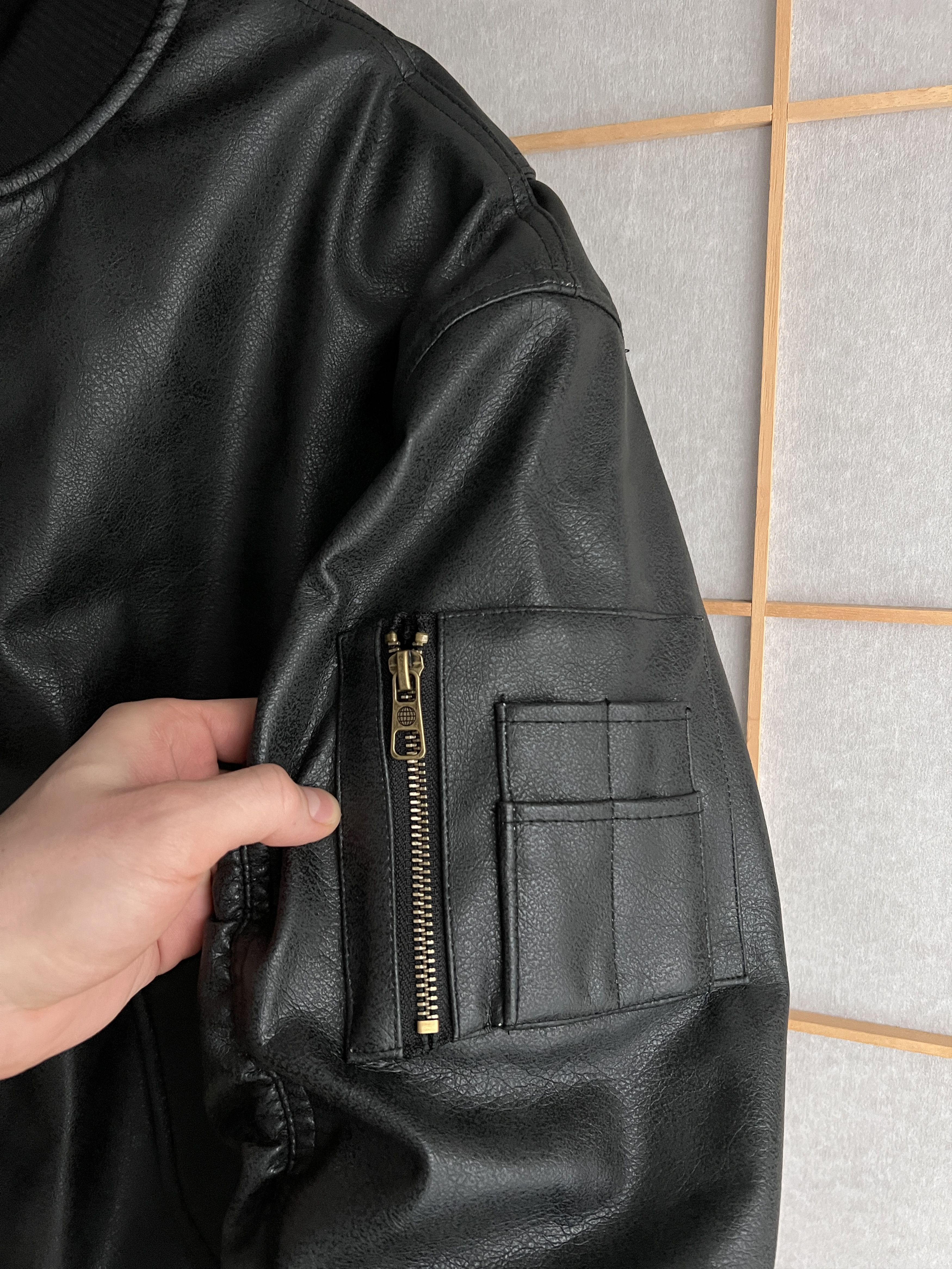 Hysteric Glamour MA-1 leather bomber jacket y2k baggy opium boxy flyer army Size US L / EU 52-54 / 3 - 20 Thumbnail