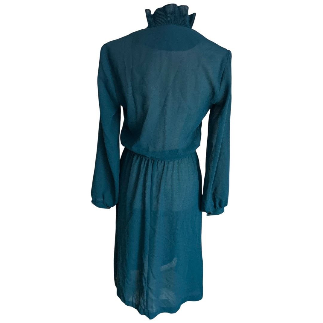 Other Vintage California Cartel Teal Sheer Long Sleeve Dress w/ ma Size M / US 6-8 / IT 42-44 - 2 Thumbnail