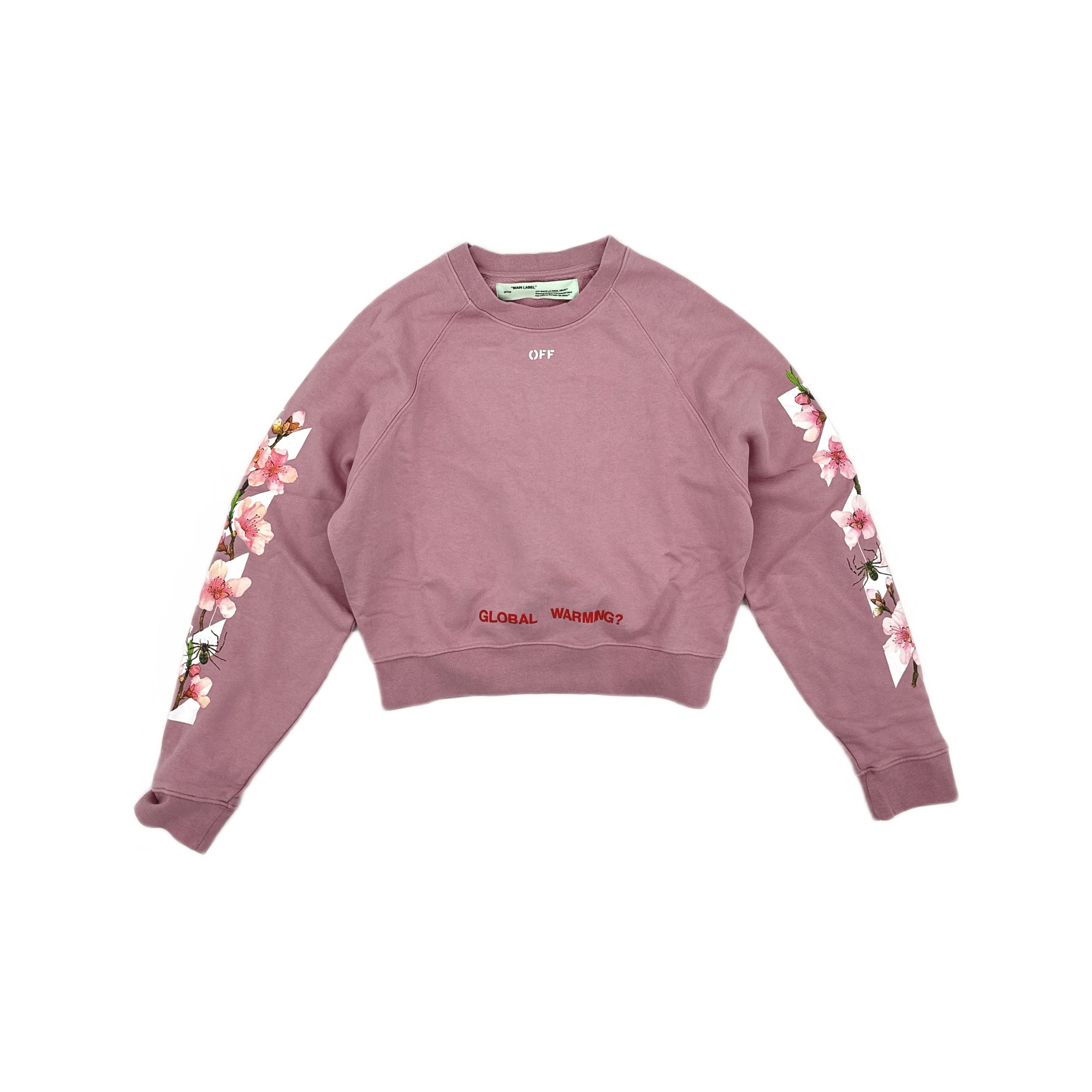 Off-White OFF-WHITE Cherry Blossom Graphic Sweatshirt Pink Size XS Size XS / US 0-2 / IT 36-38 - 1 Thumbnail