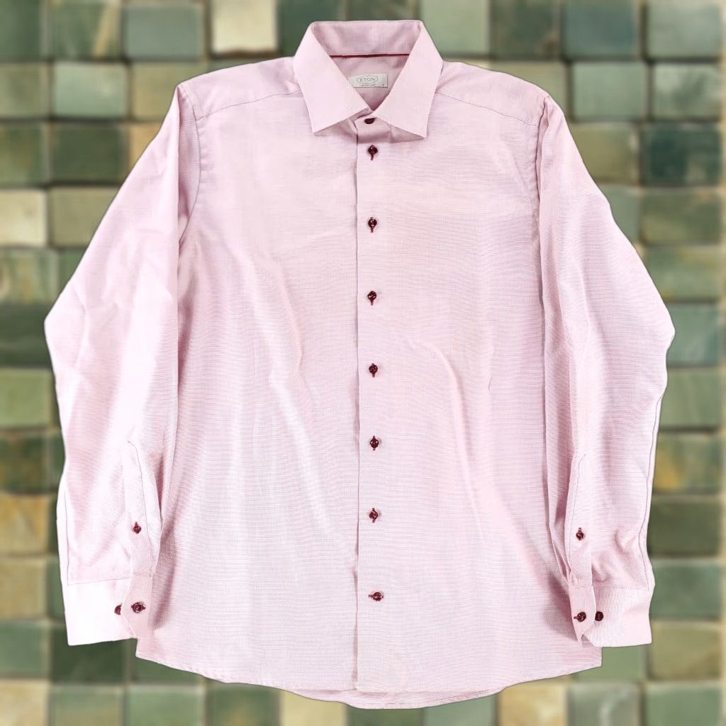 Eton Eton Contemporary Button Up Shirt Red White Speckle Mens 41 / 16 Multicolor Long Sleeve Shirt Mens 41 / 16 Size US L / EU 52-54 / 3 - 1 Thumbnail