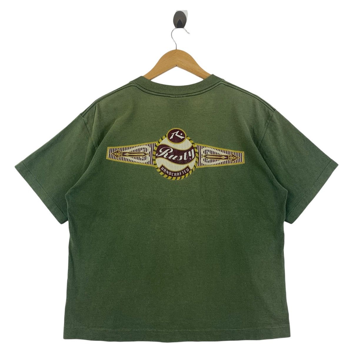 Rusty × Vintage Vintage 90s RUSTY surfing big logo printed surf tee Size US M / EU 48-50 / 2 - 1 Thumbnail
