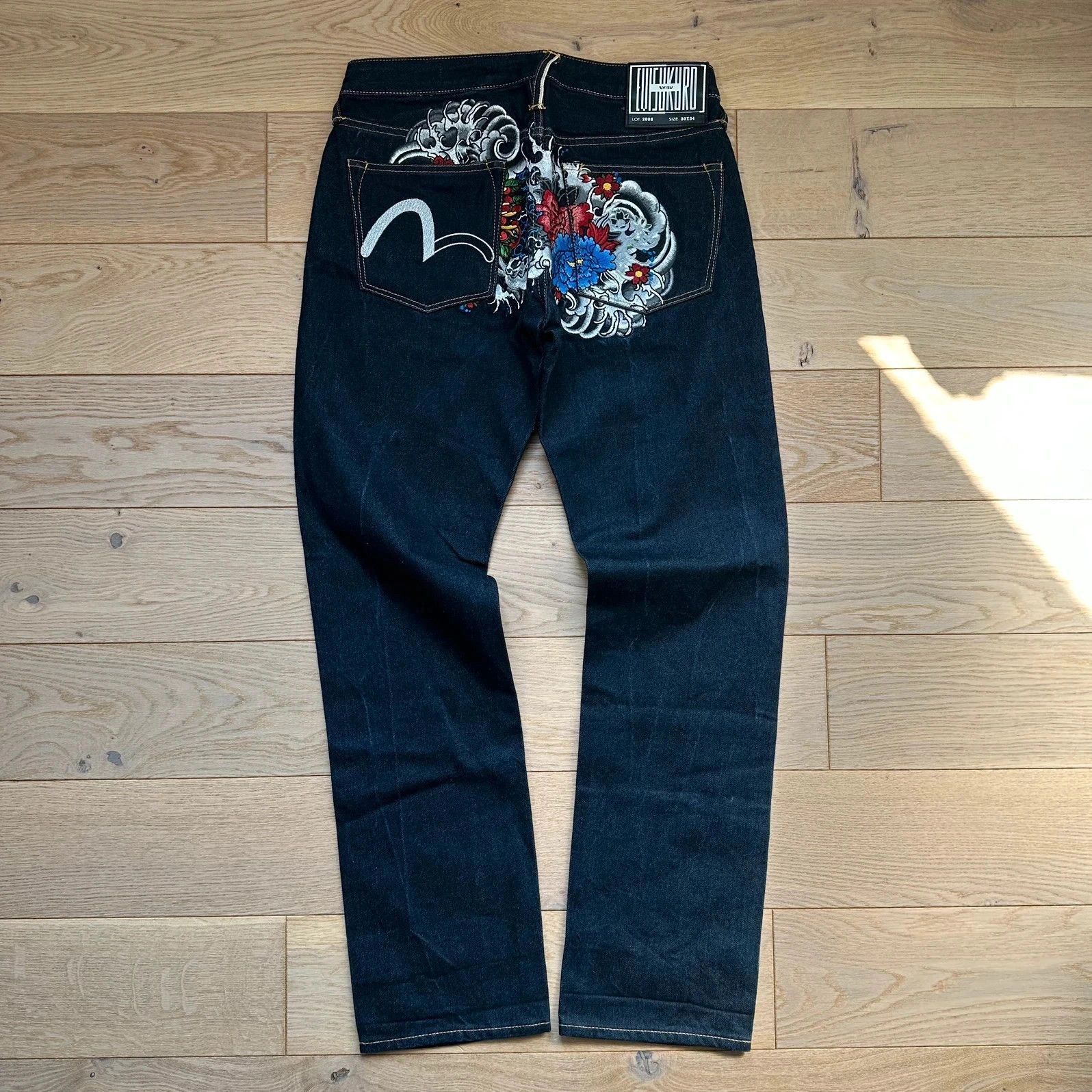 Evisu Jeans Evisu Kuru Seagull Embroidery Lot 2008 Size US 30 / EU 46 - 1 Thumbnail