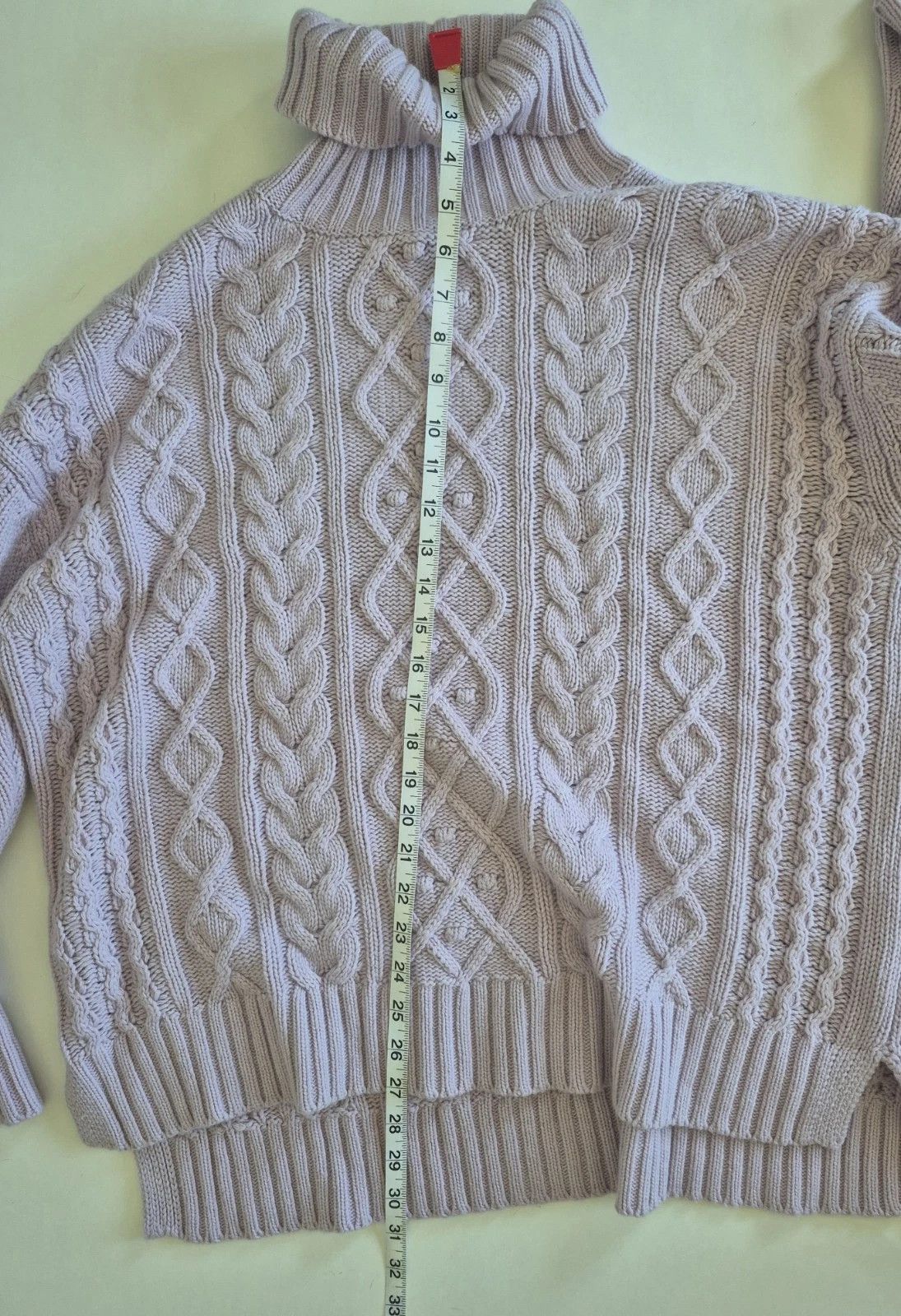 Other Tuckernuck Turtleneck Sweater Lilac Cable Knit Wool Blend Size L / US 10 / IT 46 - 8 Thumbnail