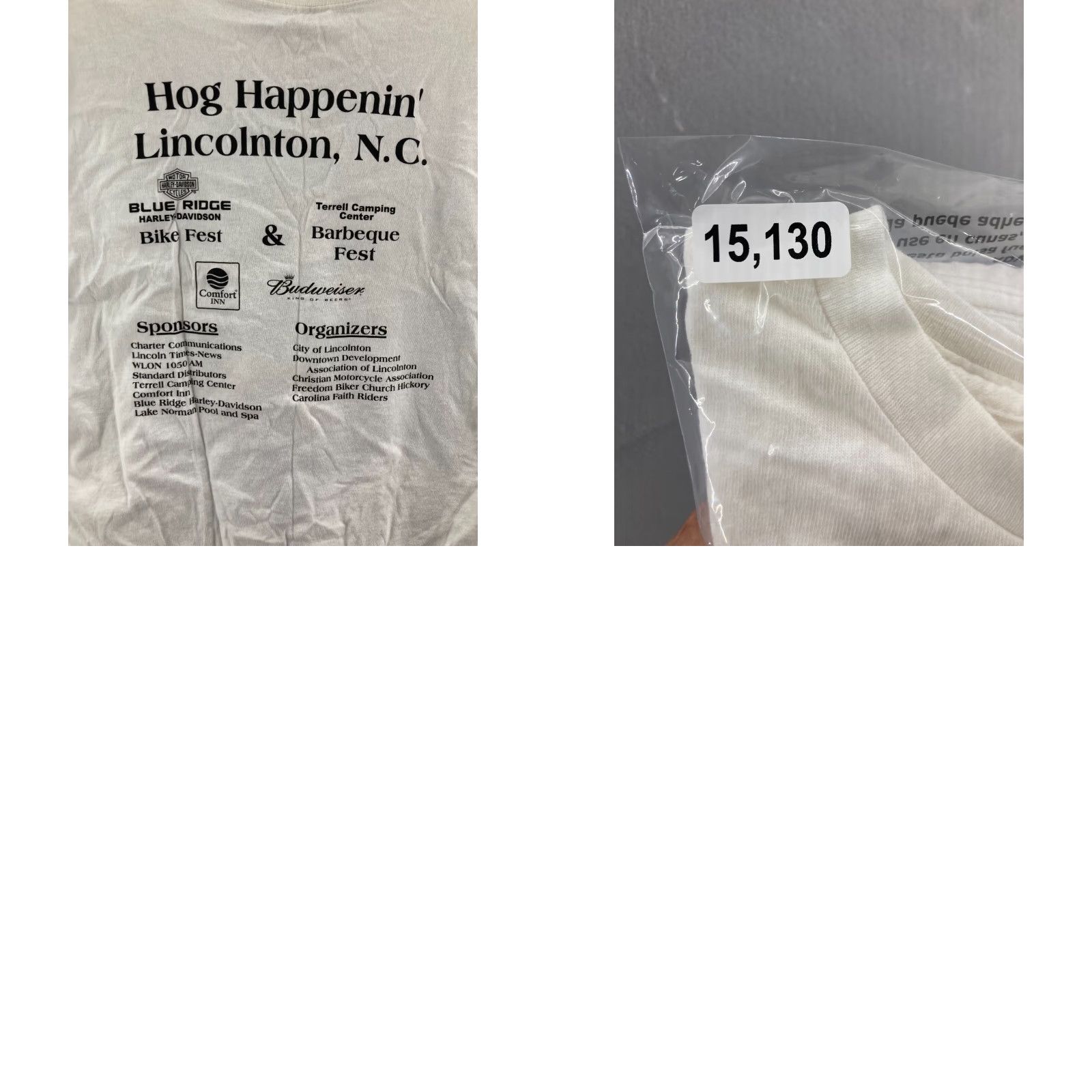 Delta Hog Happenin Bike Show & Poker Run Barbeque Cook-Off T-Shirt Lincolnton NC 2XL Size US XXL / EU 58 / 5 - 9 Thumbnail