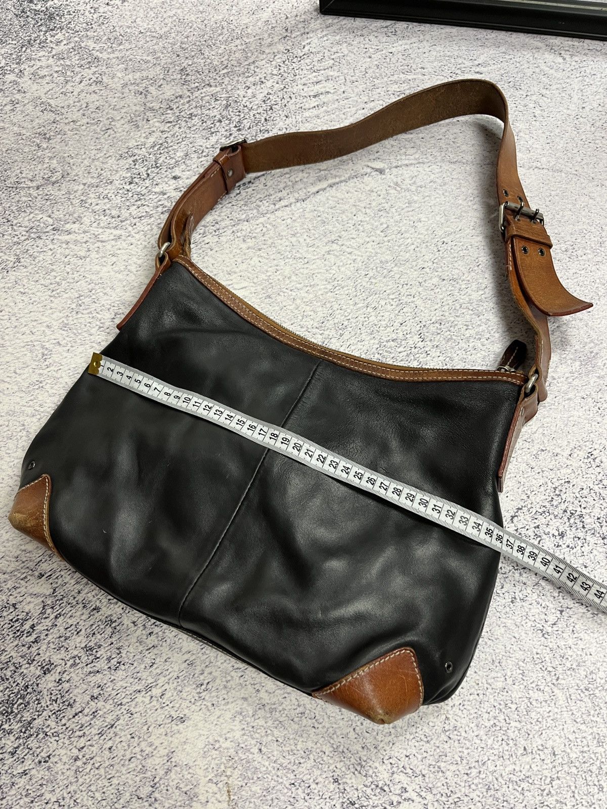 Genuine Leather × Vintage Vintage Francesco Biasa Genuine Split Leather Shoulder Bag Size ONE SIZE - 22 Thumbnail