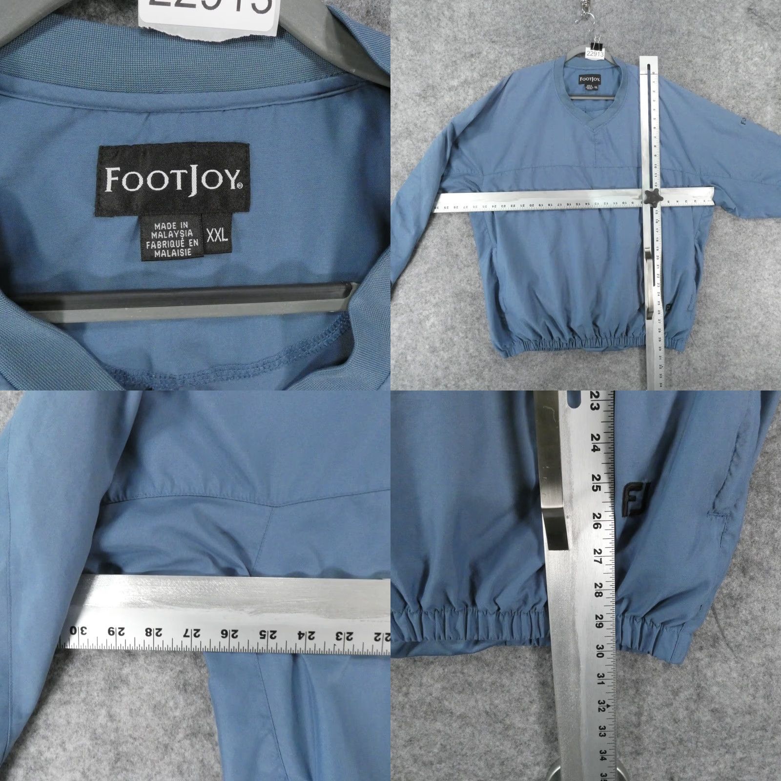 Footjoy FootJoy Windbreaker Pullover Mens XXL Long Sleeve Blue Golf Casual Jacket Size US XXL / EU 58 / 5 - 8 Thumbnail