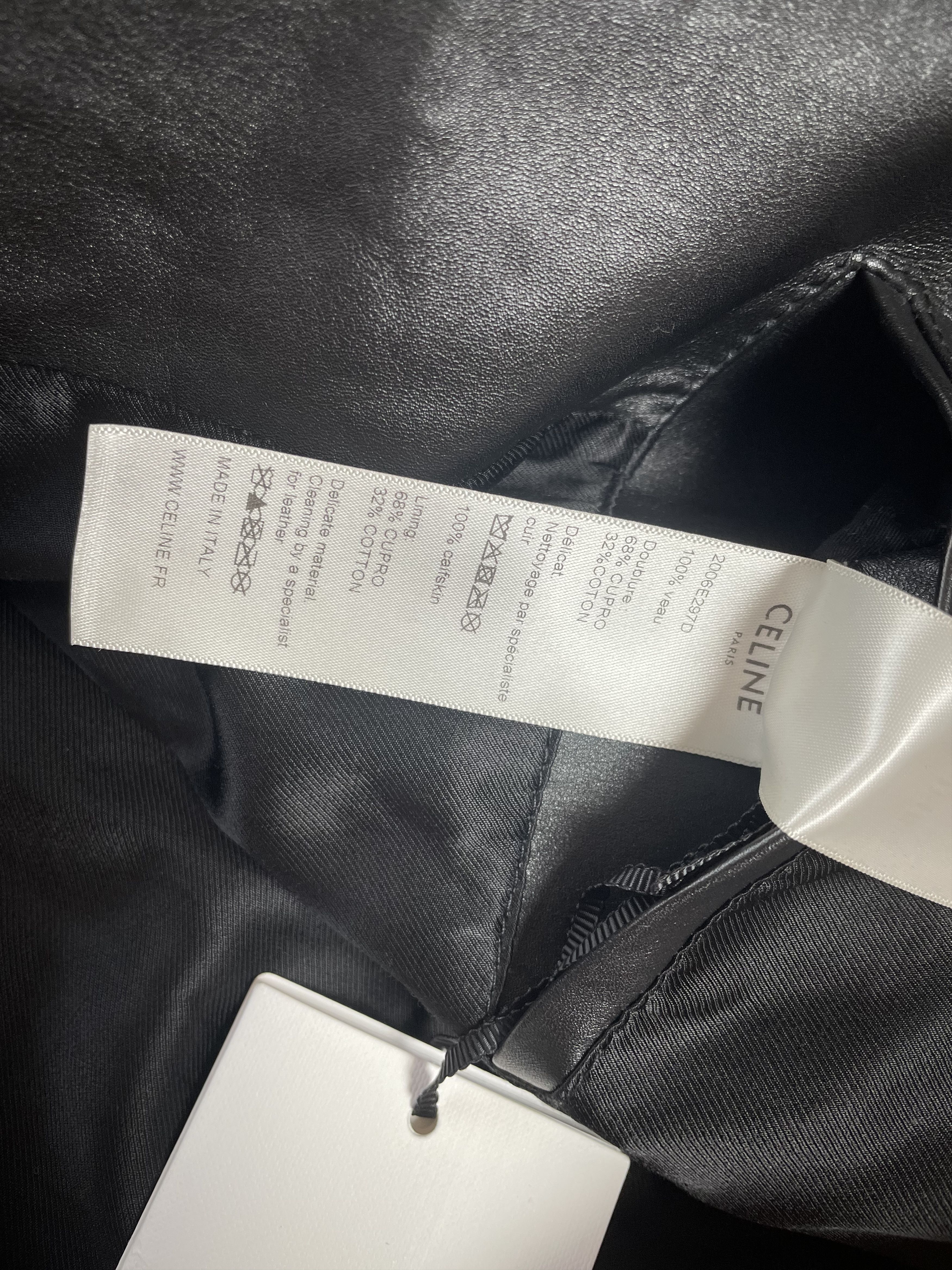 Celine CELINE LEATHER BIKER JACKET Size US M / EU 48-50 / 2 - 2 Thumbnail