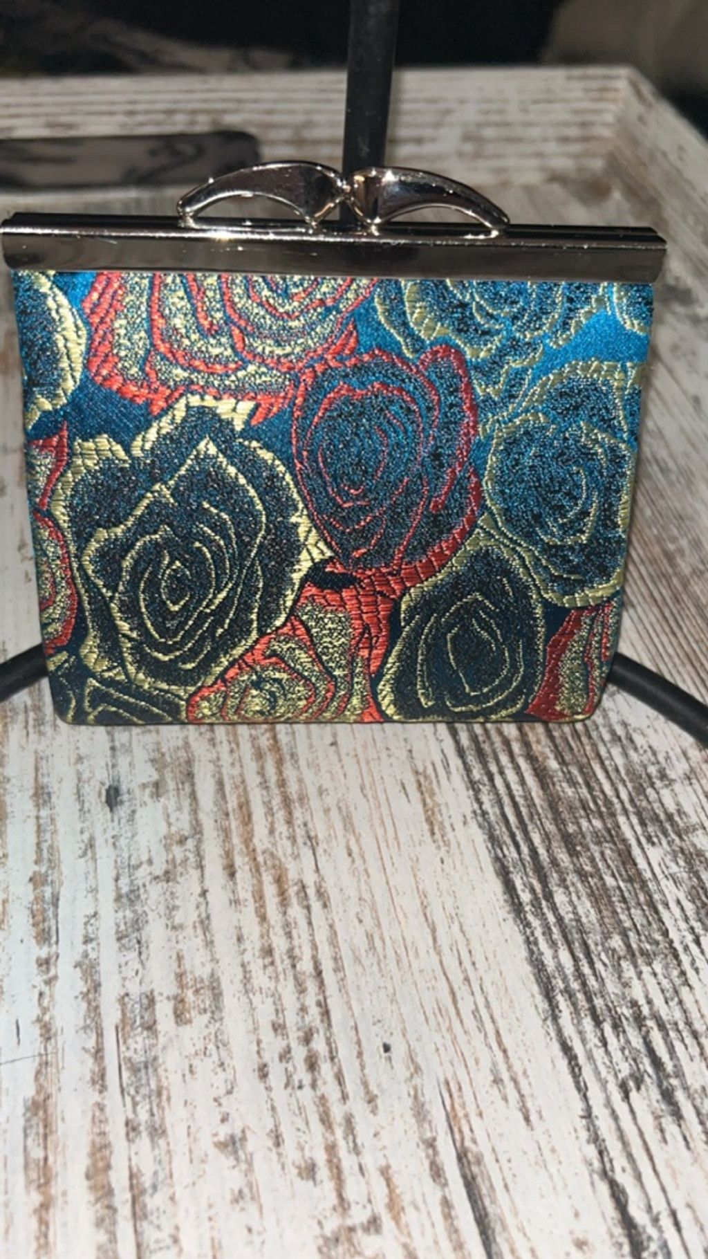 The Unbranded Brand Women's Unbranded Clutch One Size Blue Red Floral Size ONE SIZE - 2 Thumbnail