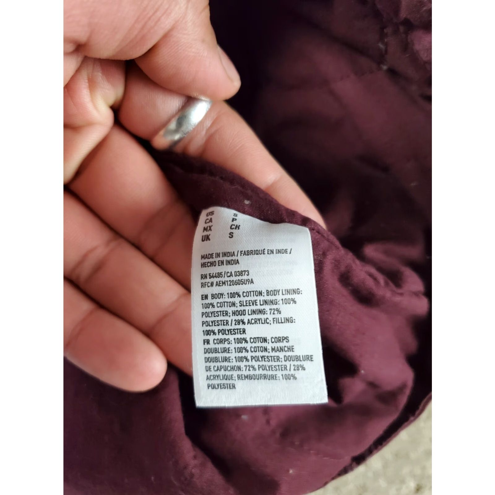 American Eagle Outfitters American Eagle Field Jacket Womens Small Purple Full Zip Fleece Lined Hood Size S / US 4 / IT 40 - 5 Thumbnail