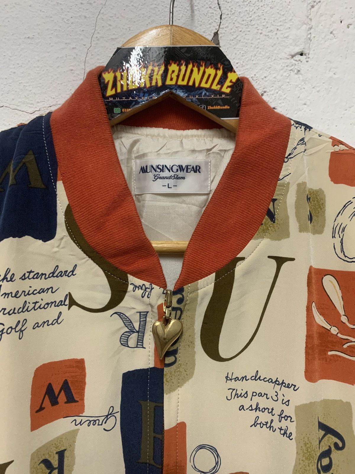 Japanese Brand × Vintage Vintage Munsingwear Bombers Jacket Nice Design Size L / US 10 / IT 46 - 4 Thumbnail