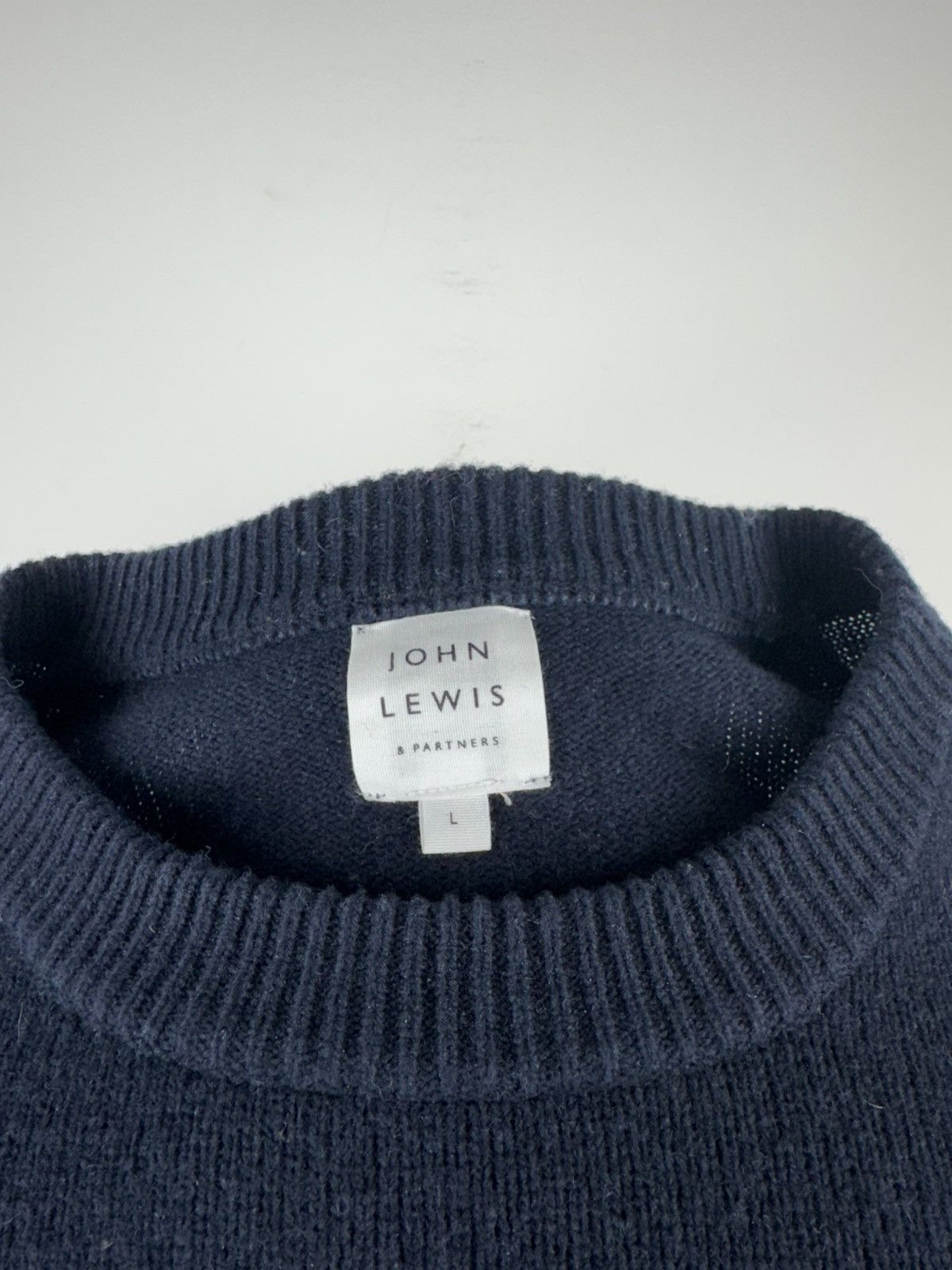 Designer Men’s John Lewis Wool Sweater Crew Neck Jumper size L Size US L / EU 52-54 / 3 - 4 Thumbnail