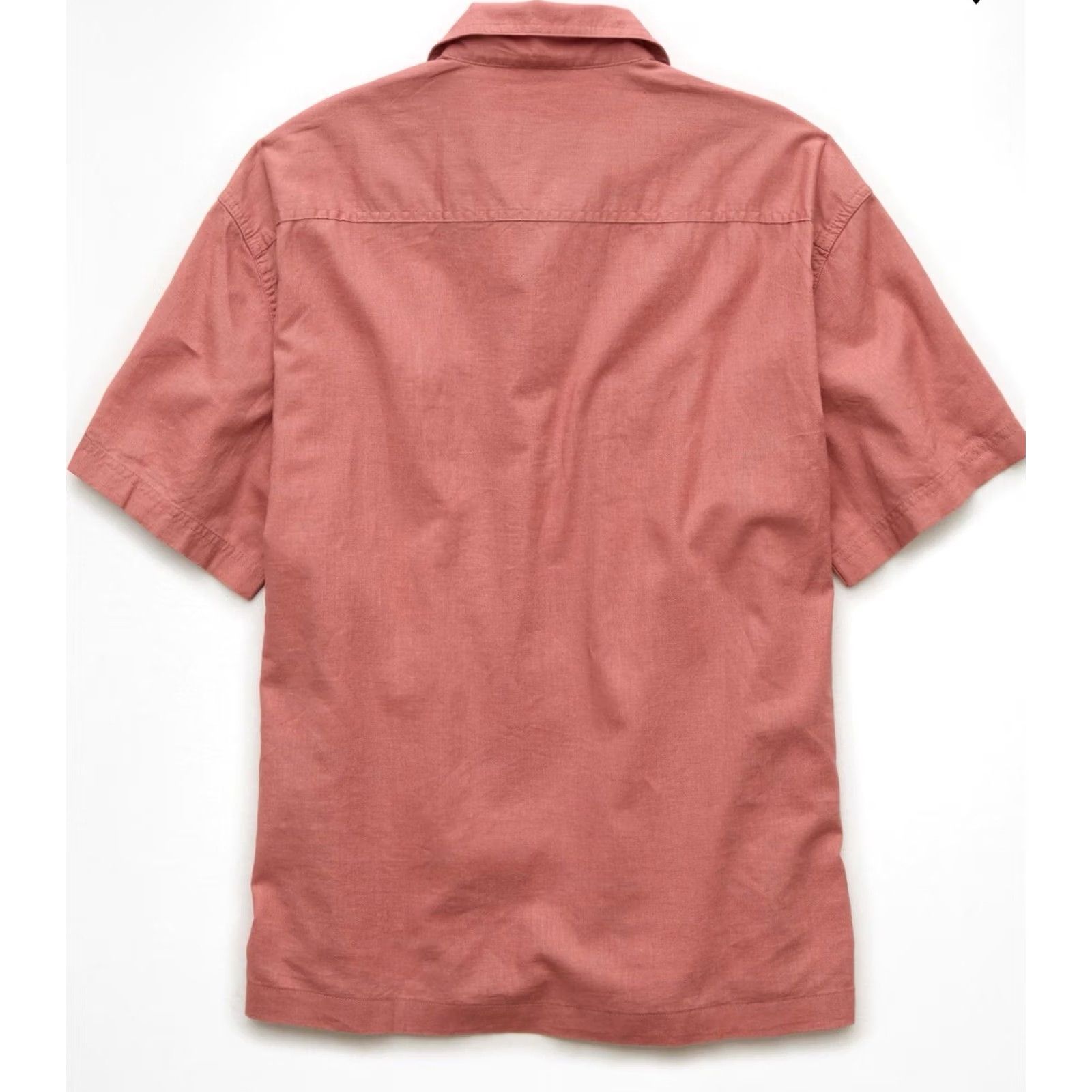 American Eagle Outfitters VINTAGE American Eagle Poolside Men’s Button Up Berry XL Red Cotton Woven Short Sleeve Pocket Beach 90s Mens Size US XL / EU 56 / 4 - 4 Thumbnail