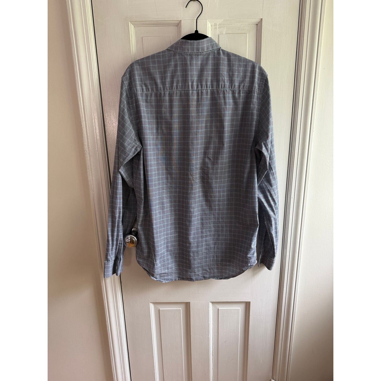 Theory Theory Men's Clean Shirt Medium Marked Gingham Blue White Size US M / EU 48-50 / 2 - 3 Thumbnail