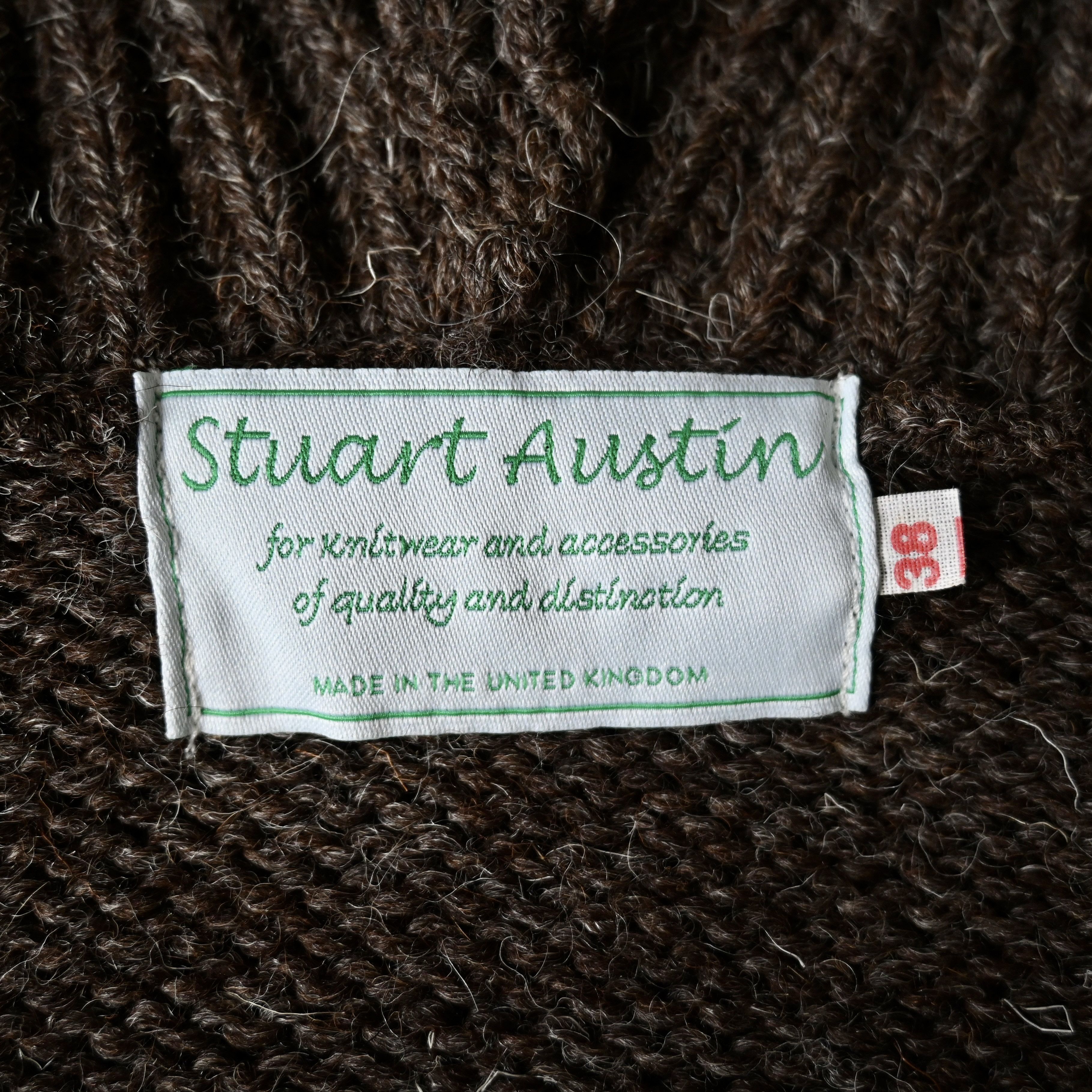 Vintage VTG 1990s Stuart Austin heavy wool knit hoodie, made in UK Size US M / EU 48-50 / 2 - 13 Thumbnail