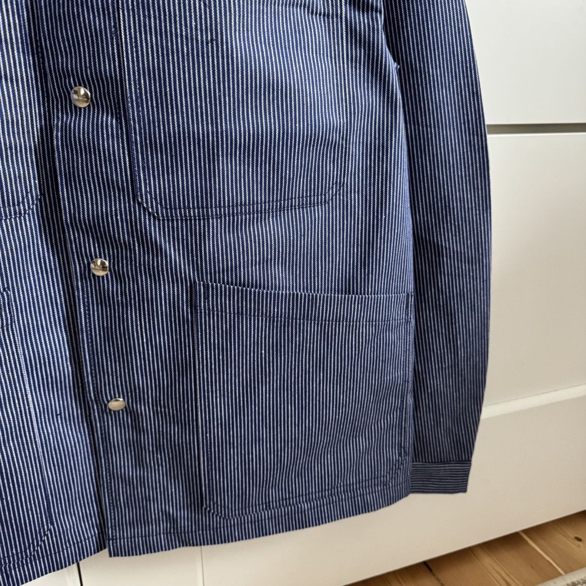 Vintage Spilag vintage deadstock striped chore works jacket Size US M / EU 48-50 / 2 - 7 Thumbnail
