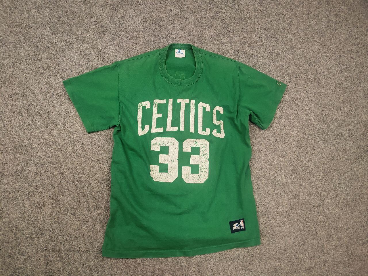 NBA Vintage 90's Starter Larry Bird Celtics 33 NBA Graphic Shirt Size US L / EU 52-54 / 3 - 2 Thumbnail