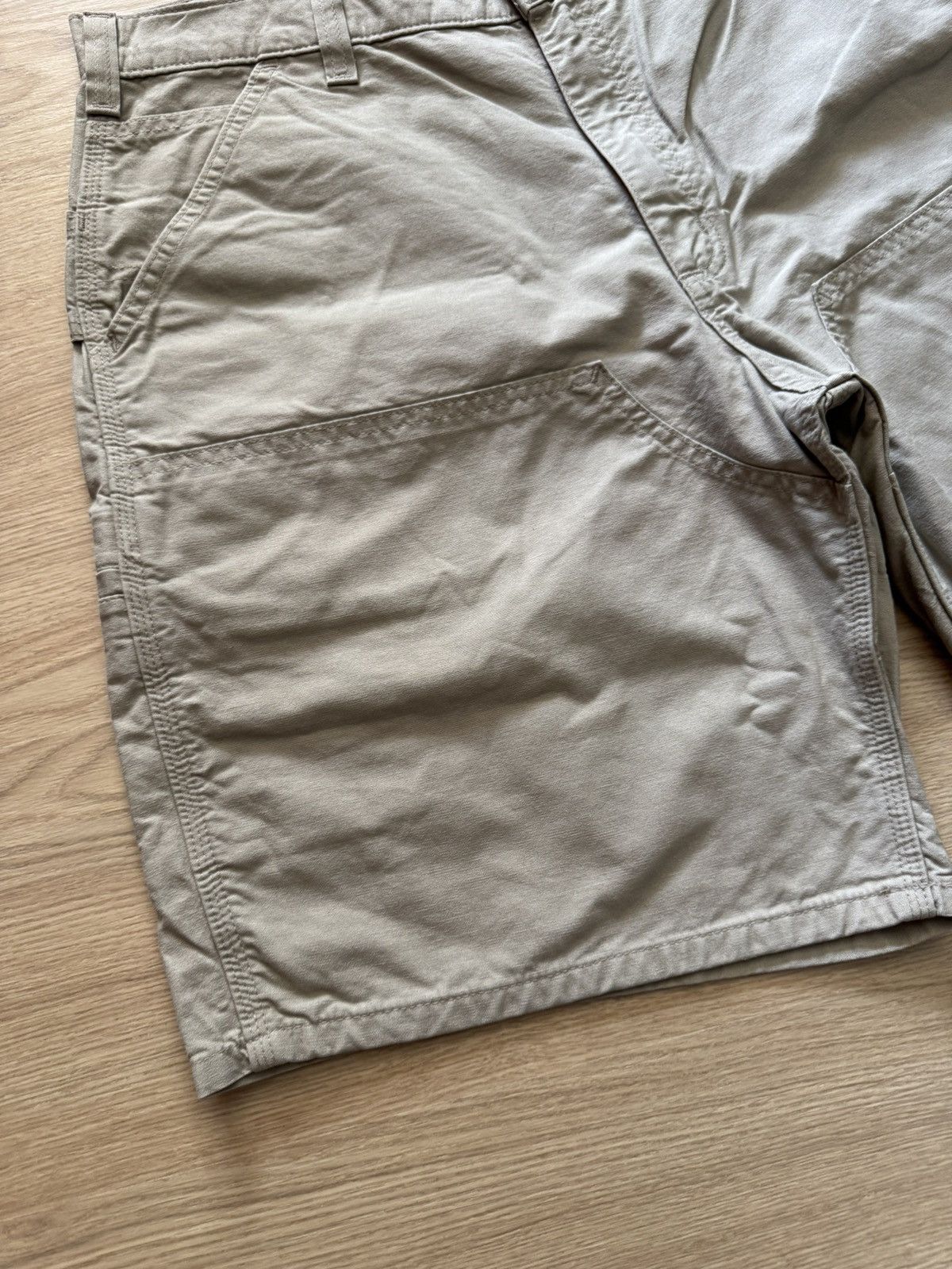 Carhartt Vintage Carhartt Original Fit Tan Baggy Double Knee Shorts Size US 36 / EU 52 - 2 Thumbnail