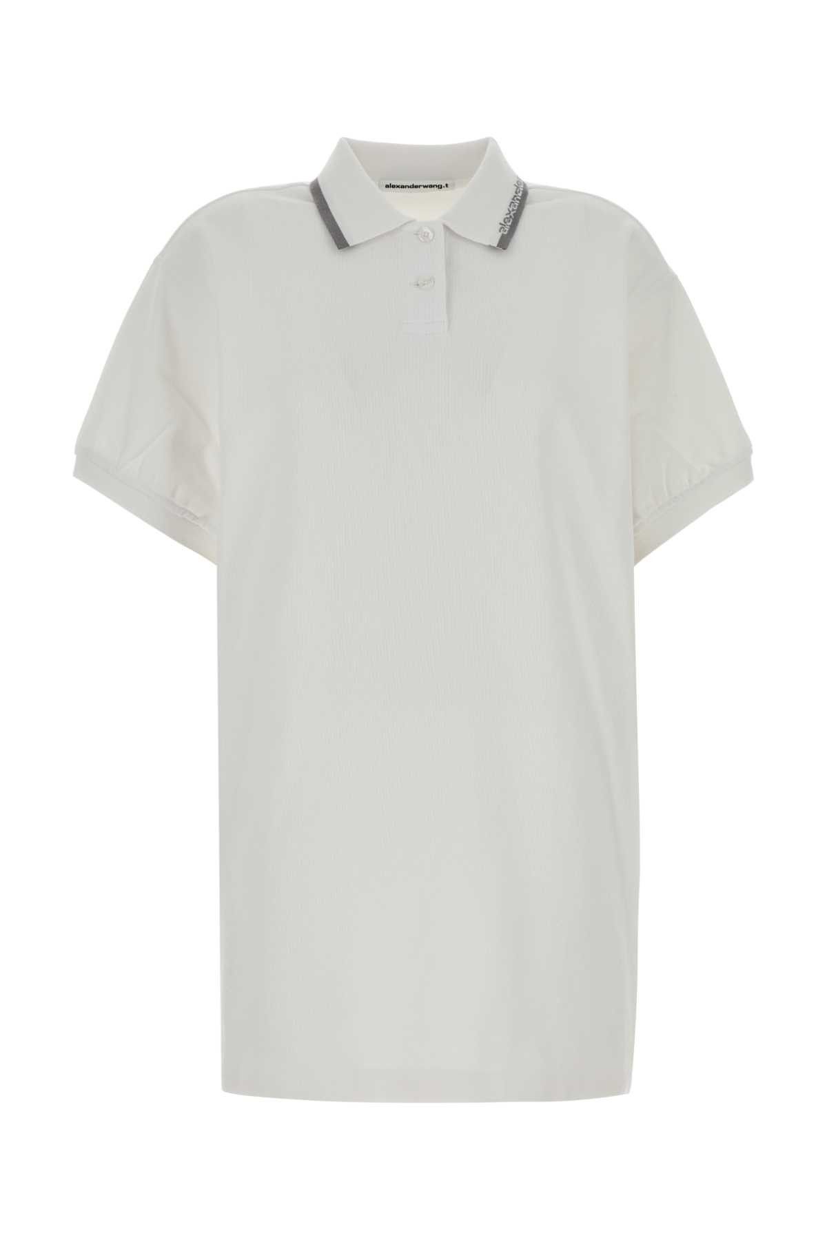 T by Alexander Wang White Cotton Mini Polo Dress Size M / US 6-8 / IT 42-44 - 1 Thumbnail